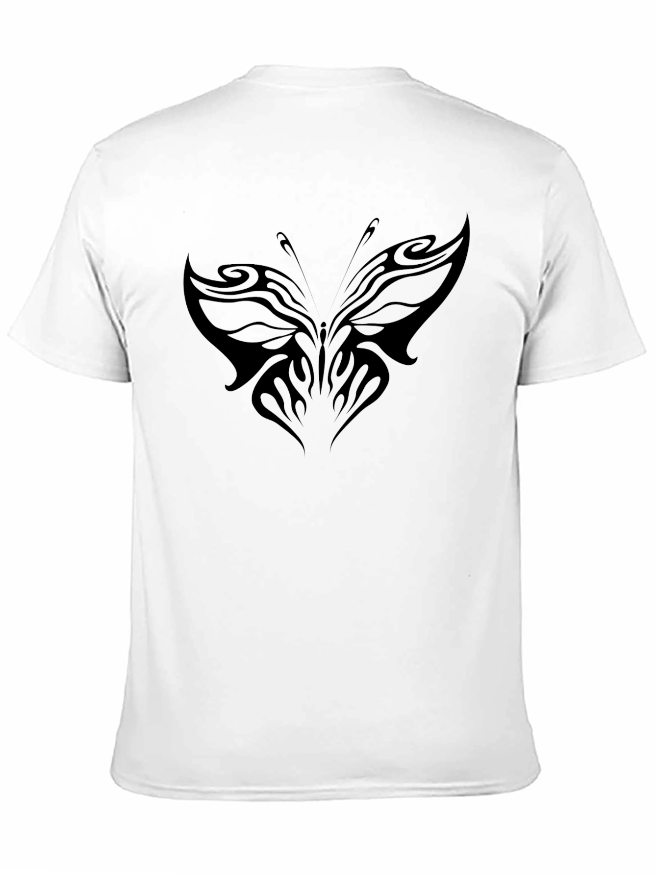 Tribal Butterfly Graphic Tee - Black T-Shirt