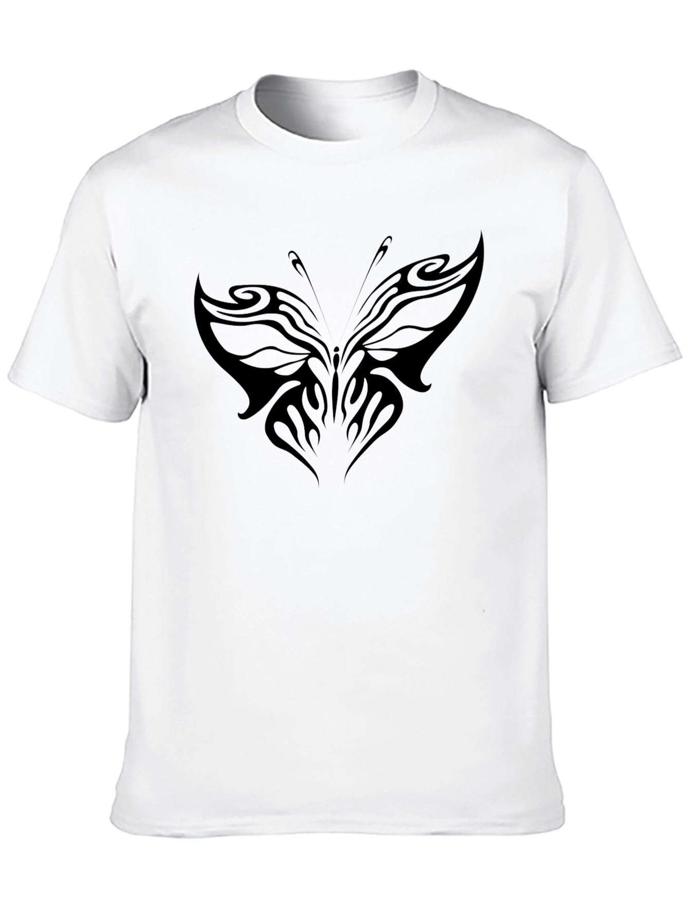 Tribal Butterfly Graphic Tee - Black T-Shirt