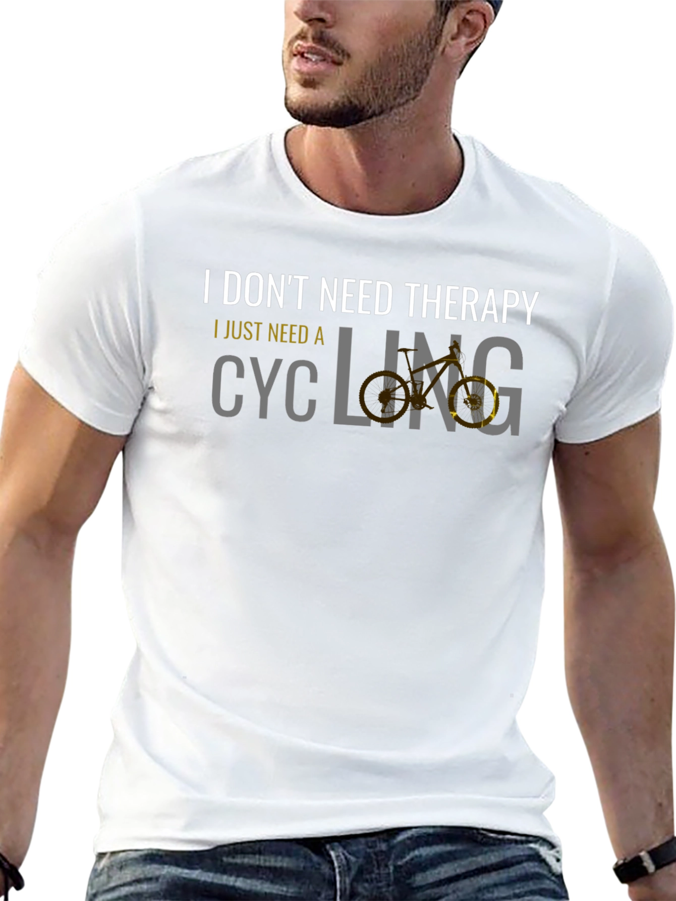 Cycling Therapy Graphic Tee - Black