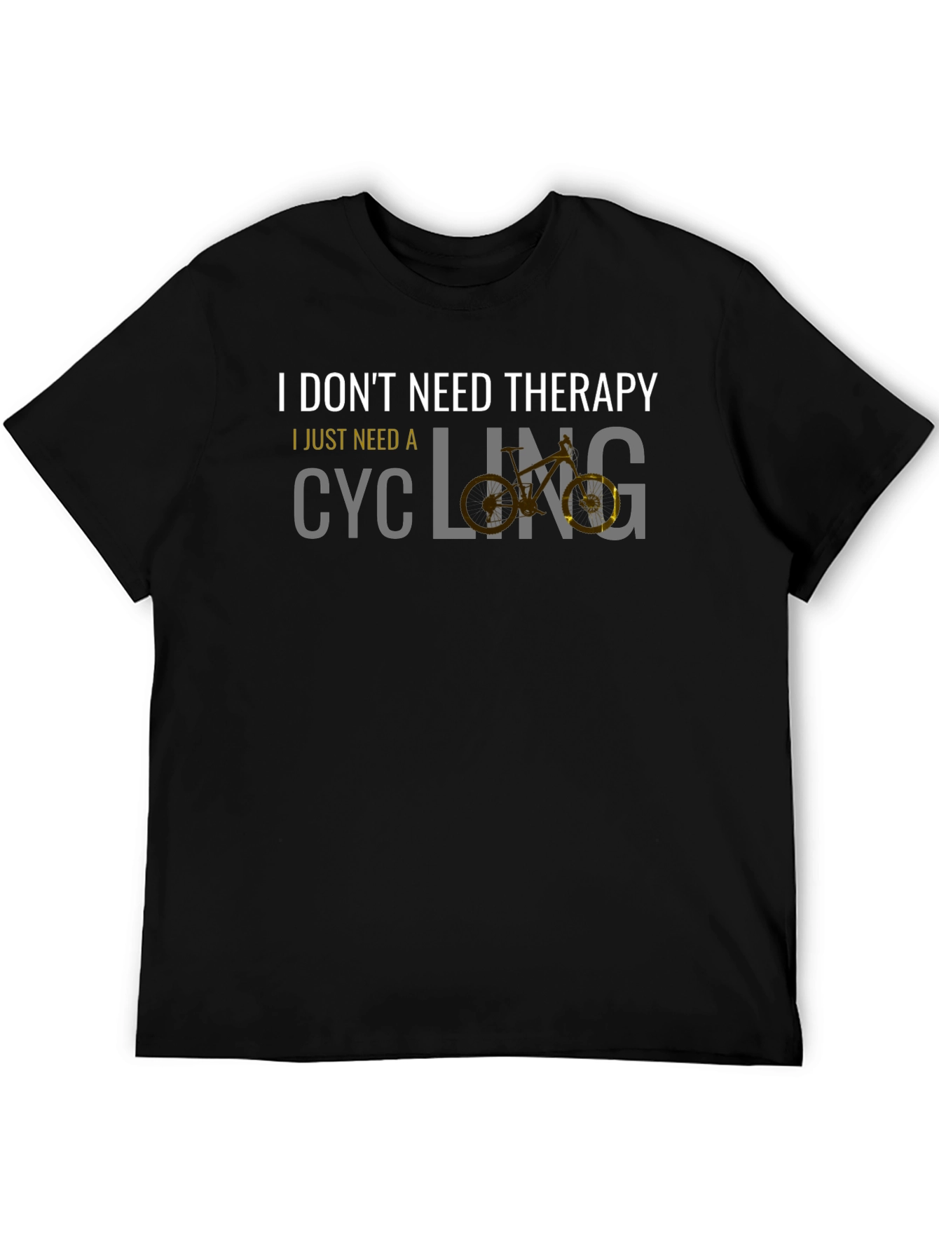 Cycling Therapy Graphic Tee - Black