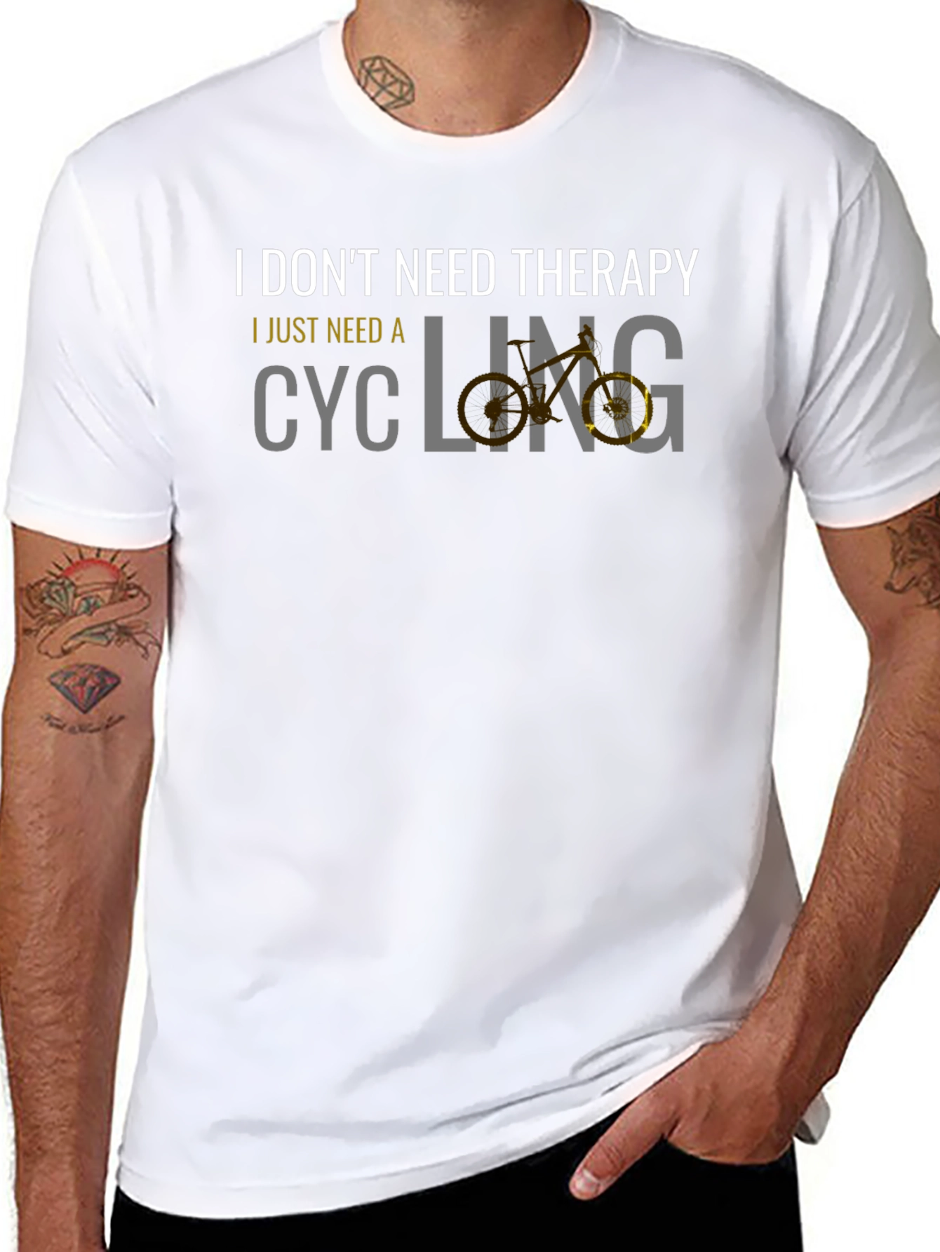Cycling Therapy Graphic Tee - Black