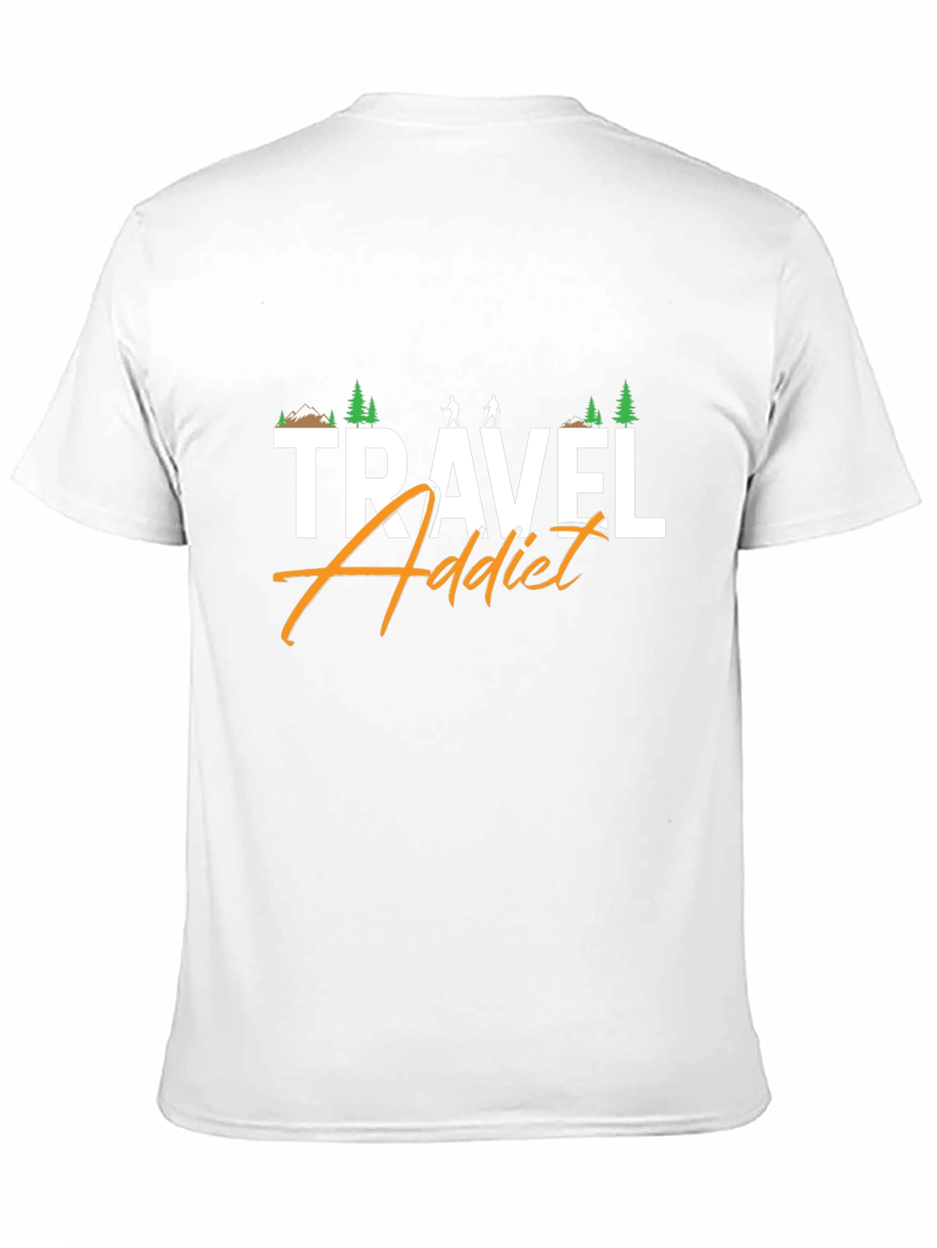 Travel Addict T-Shirt Black Cotton Blend Graphic Tee