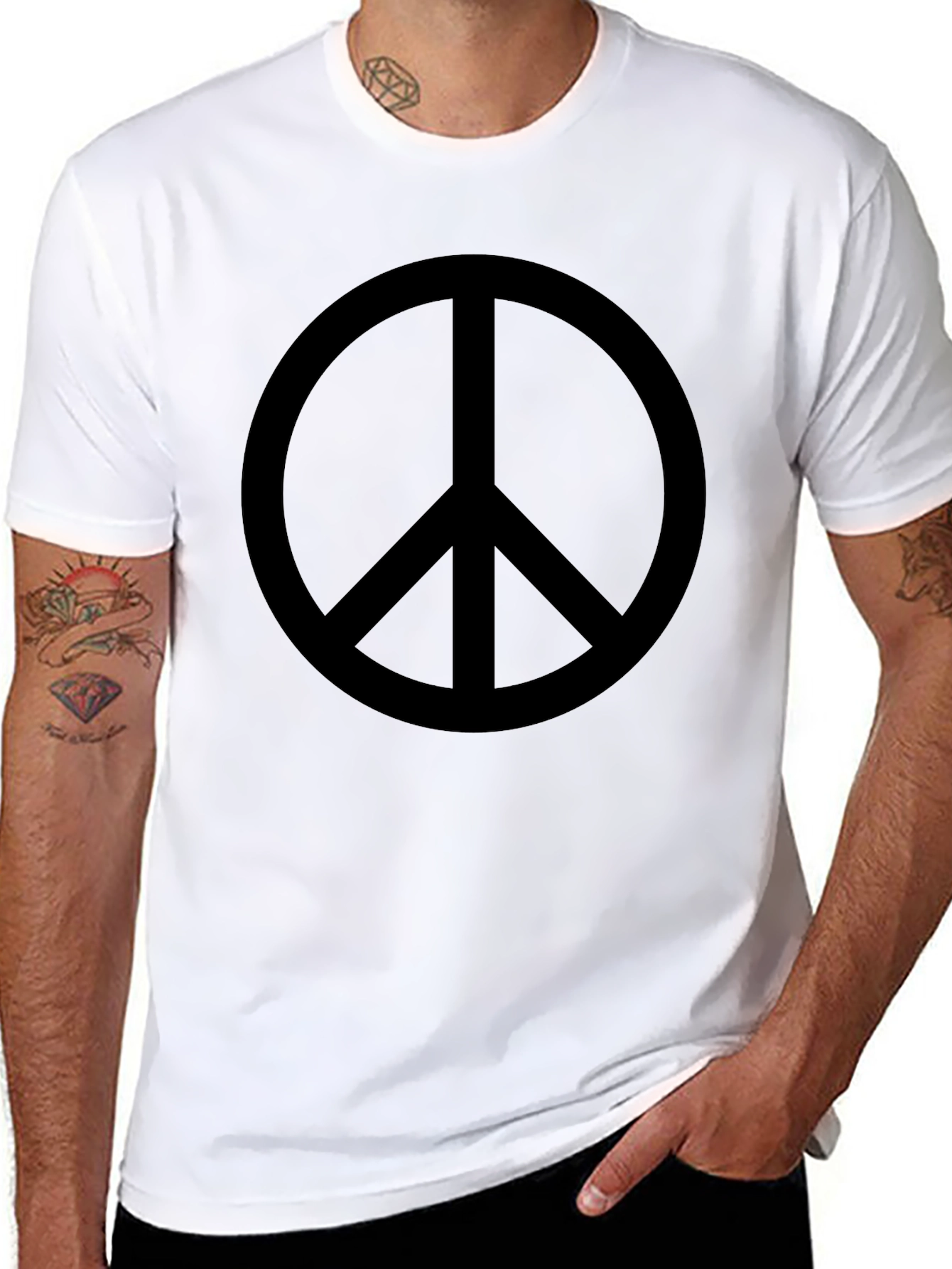 Peace Symbol Black T-Shirt