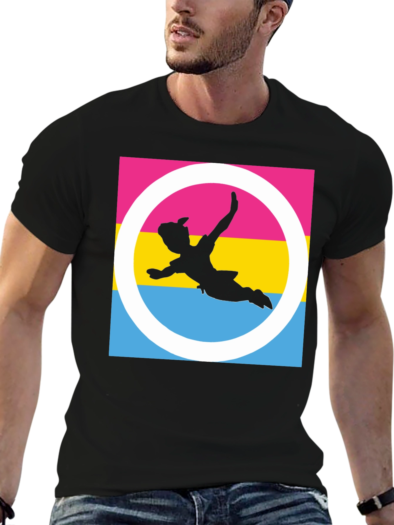 Pan Pride Peter Pan T-Shirt - Black Cotton Blend