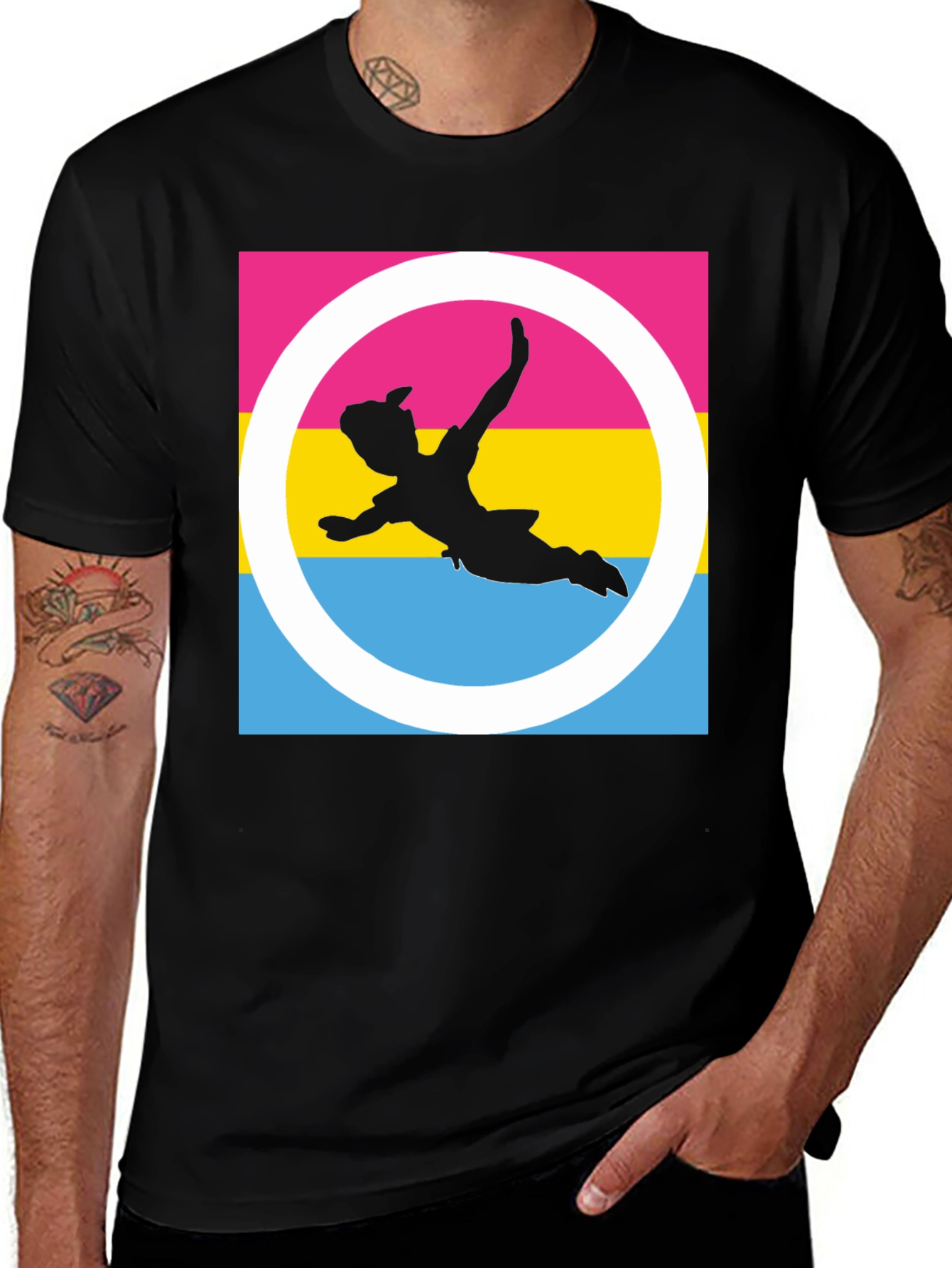 Pan Pride Peter Pan T-Shirt - Black Cotton Blend