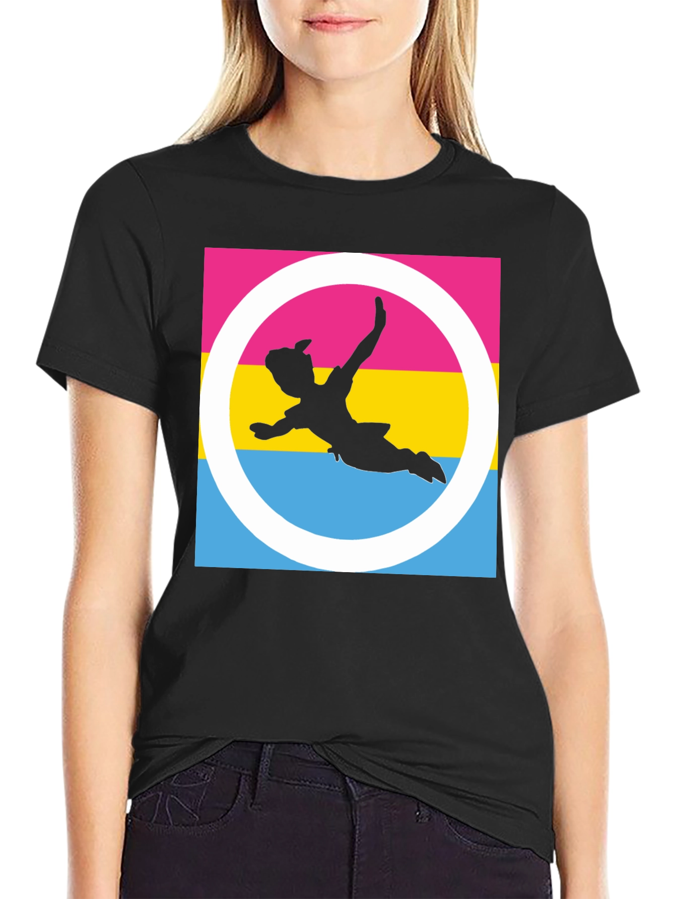 Pan Pride Peter Pan T-Shirt - Black Cotton Blend