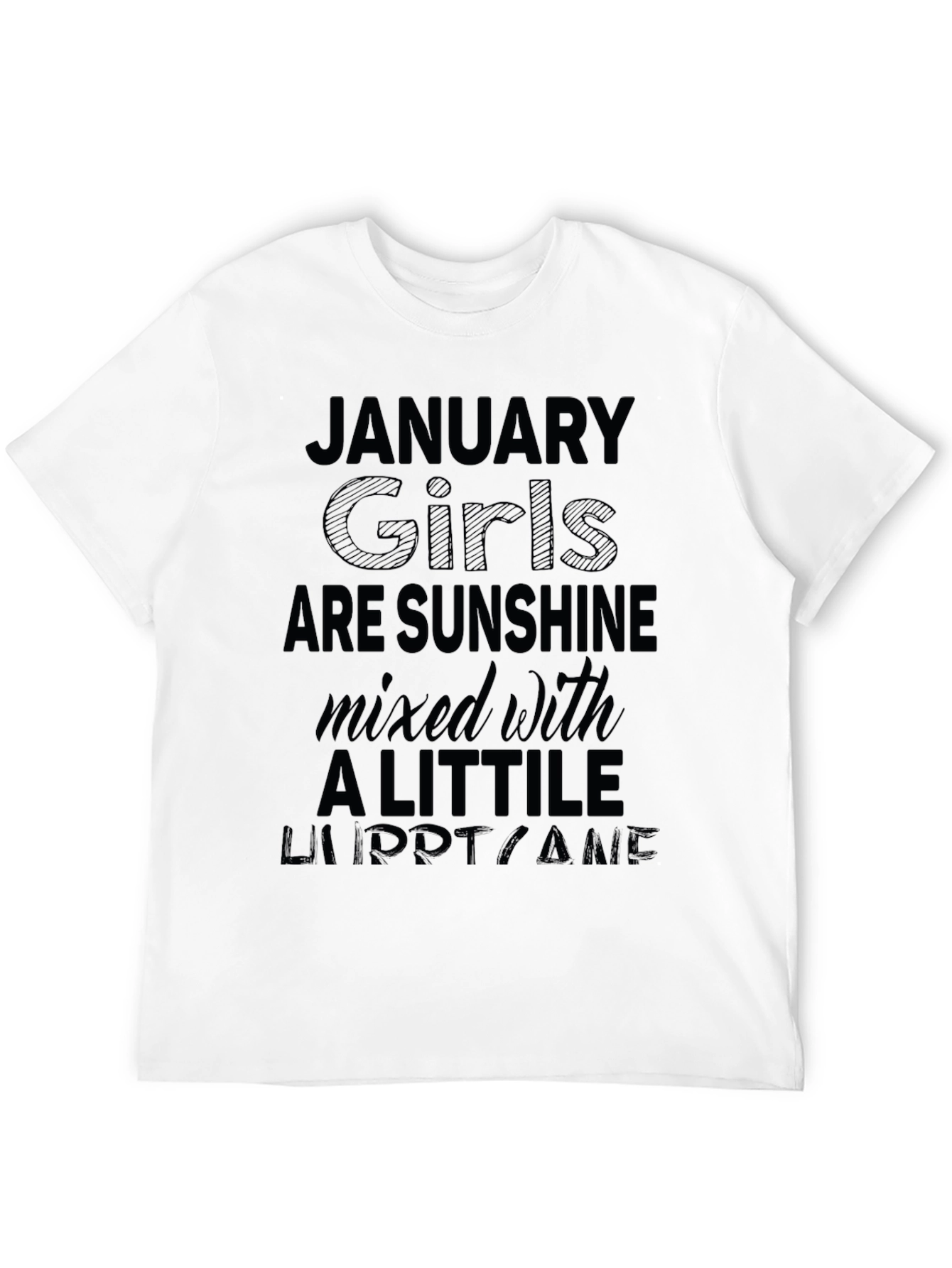 January Girls Sunshine Hurricane Black T-Shirt