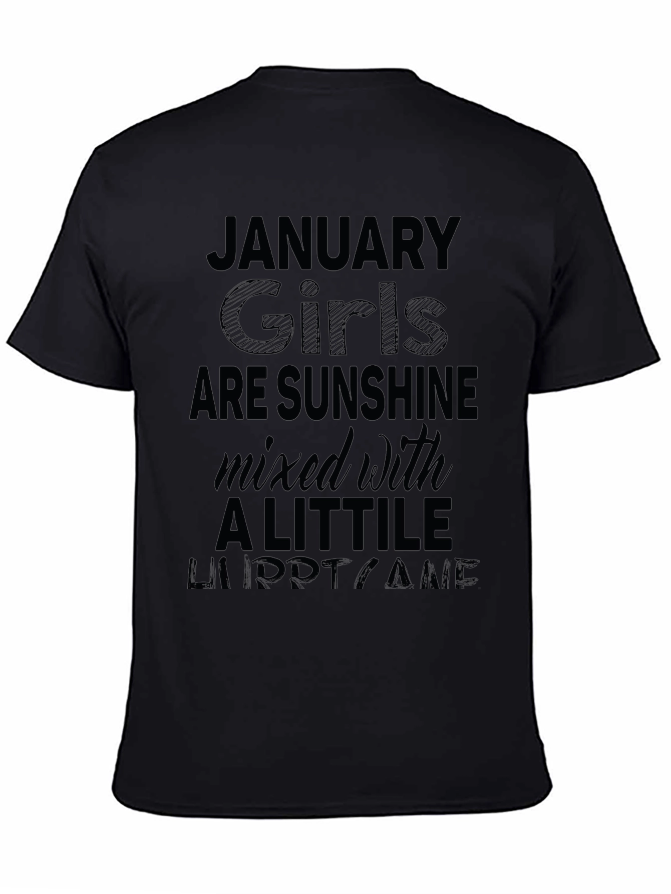 January Girls Sunshine Hurricane Black T-Shirt