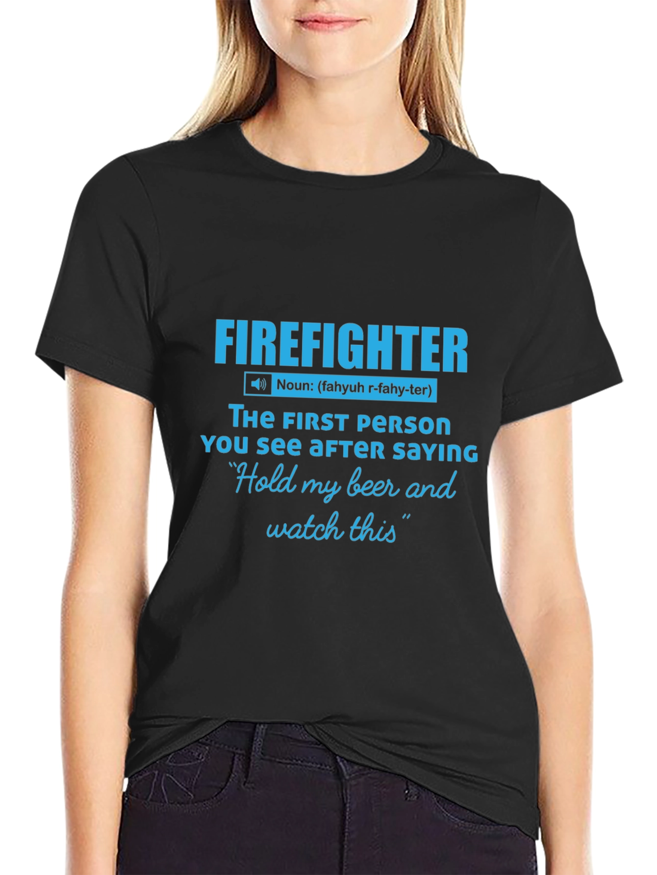 Firefighter Definition Graphic Tee - Humor Shirt