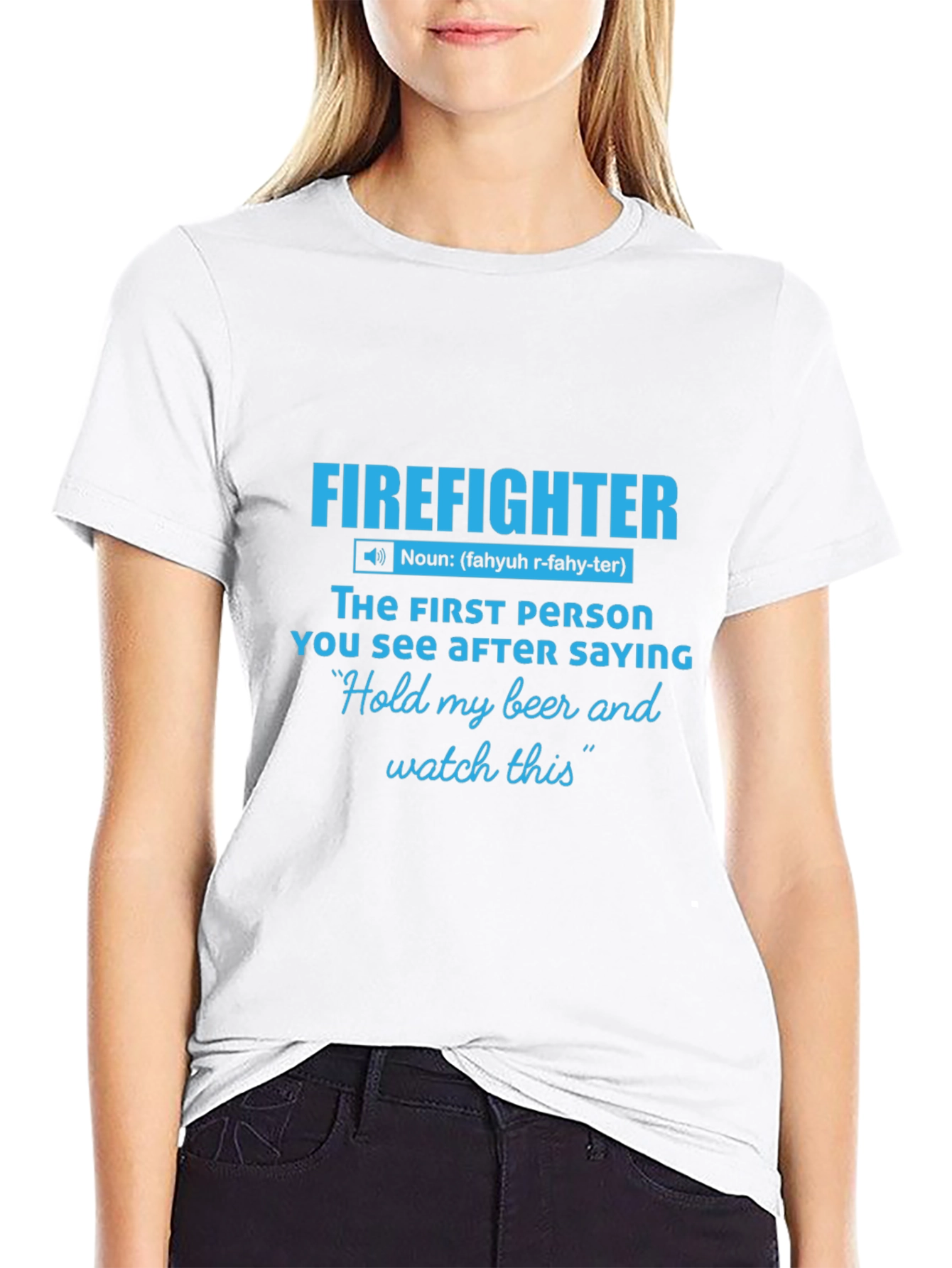 Firefighter Definition Graphic Tee - Humor Shirt