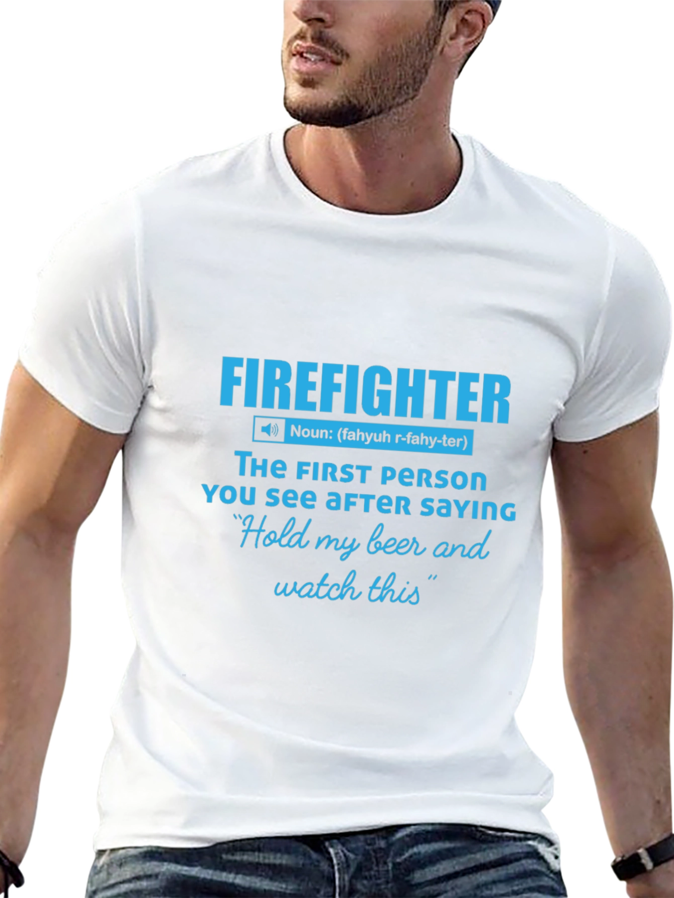 Firefighter Definition Graphic Tee - Humor Shirt