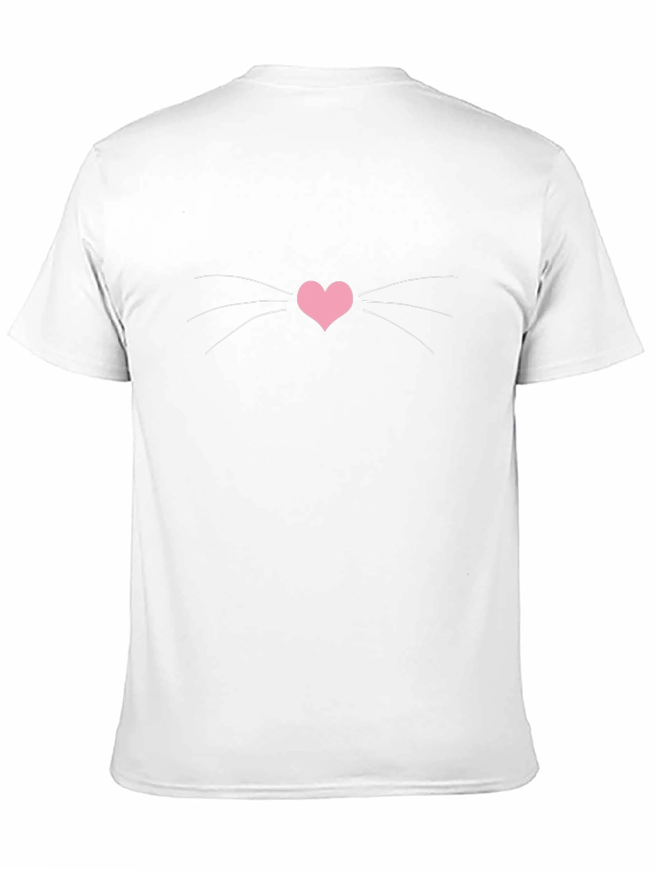 Heart Cat Whiskers Graphic Tee - Black