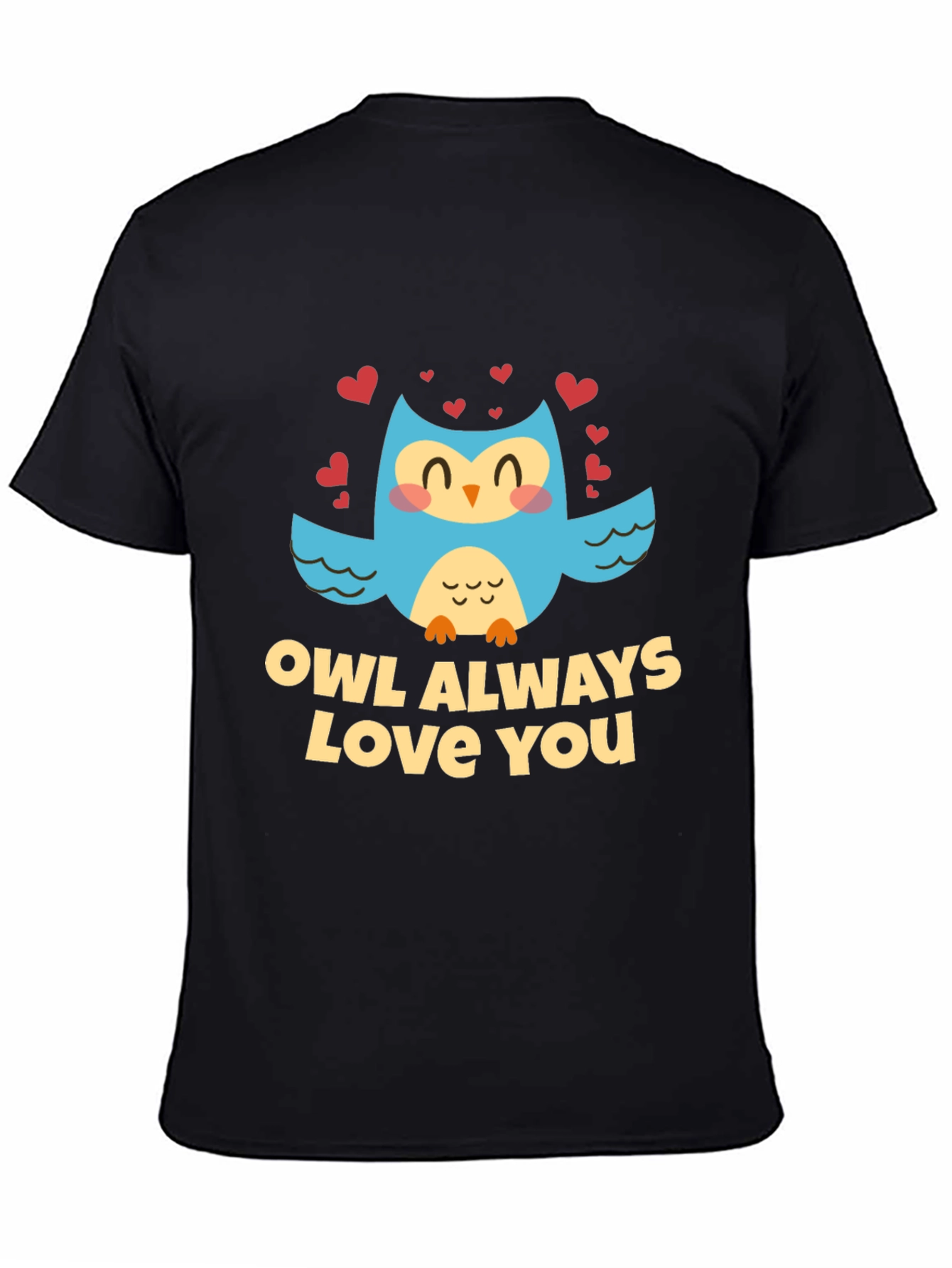 Owl Always Love You Graphic Black T-Shirt