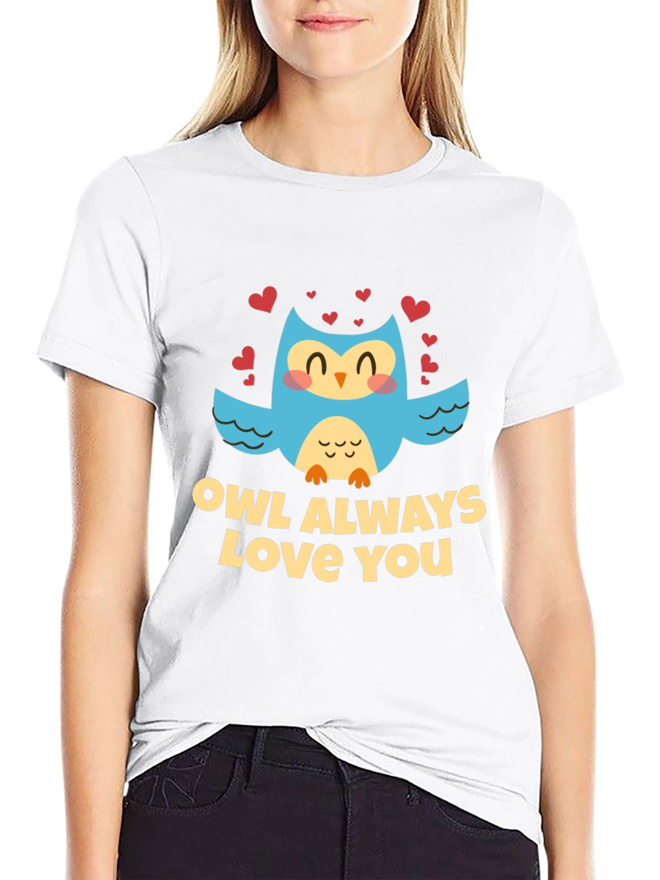 Owl Always Love You Graphic Black T-Shirt