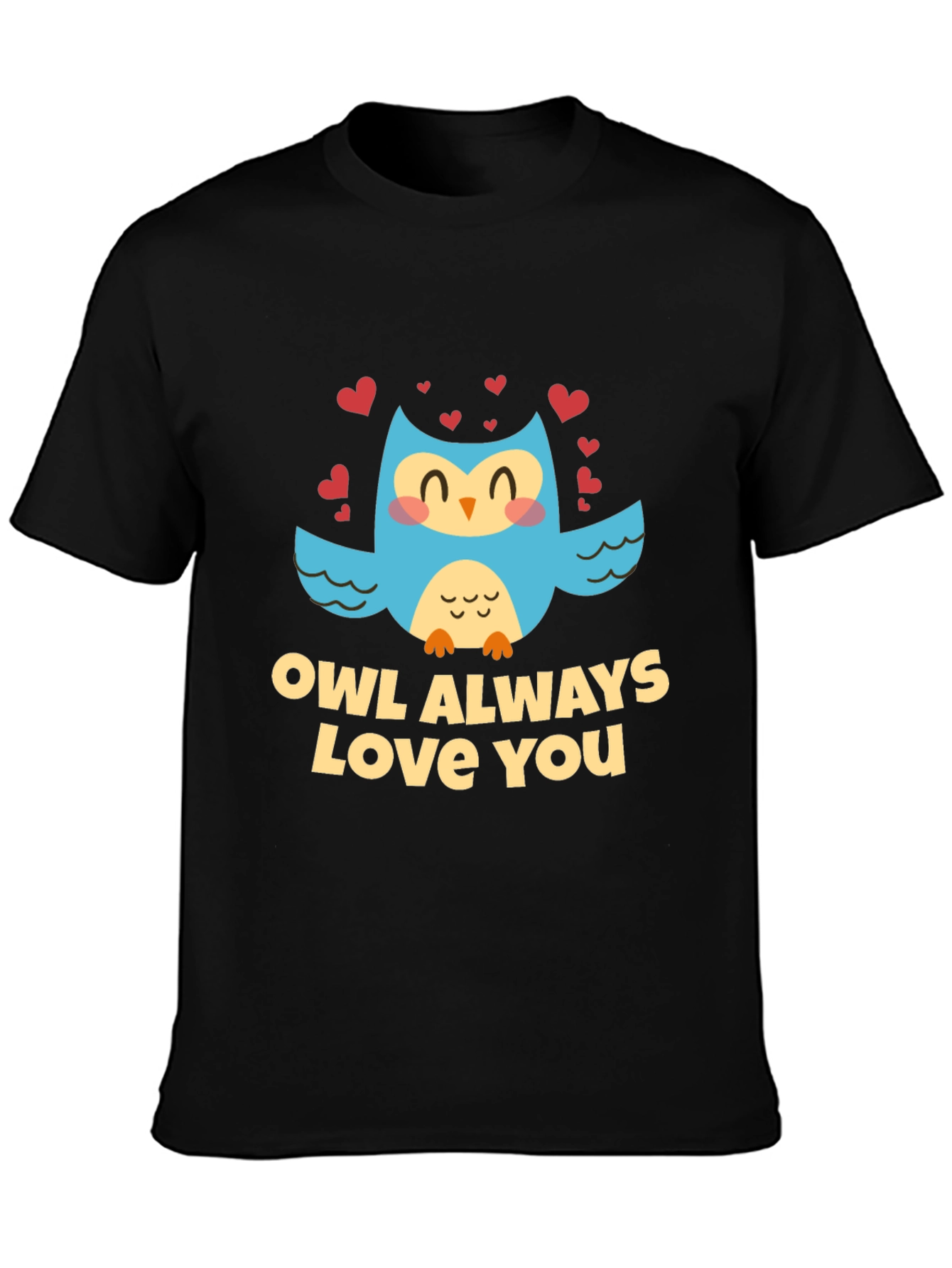 Owl Always Love You Graphic Black T-Shirt