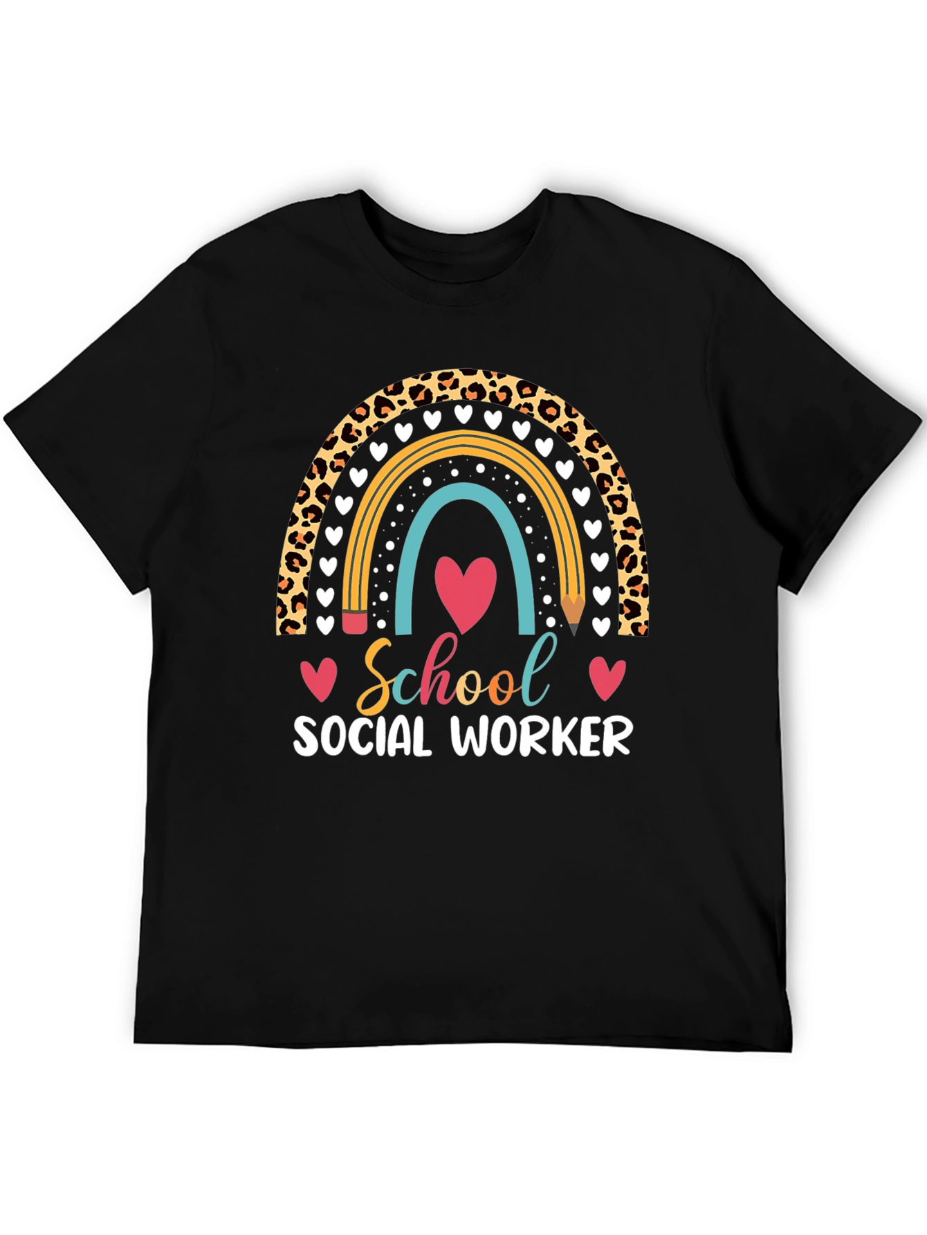 School Social Worker Rainbow T-Shirt