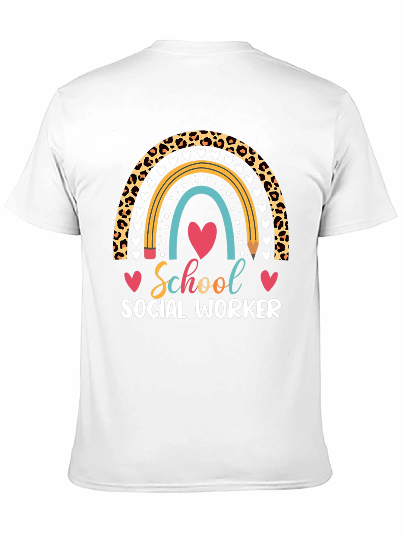 School Social Worker Rainbow T-Shirt