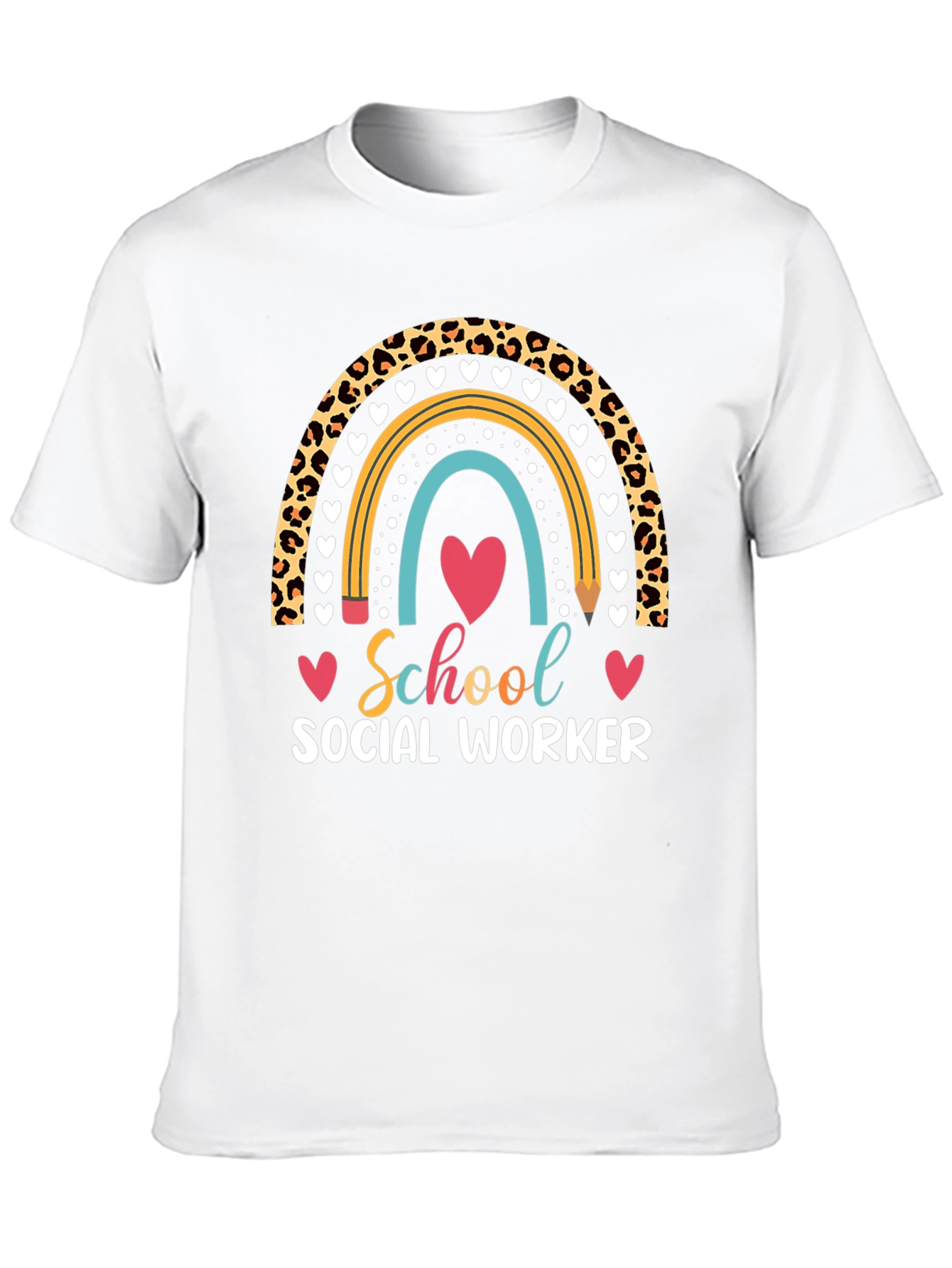 School Social Worker Rainbow T-Shirt