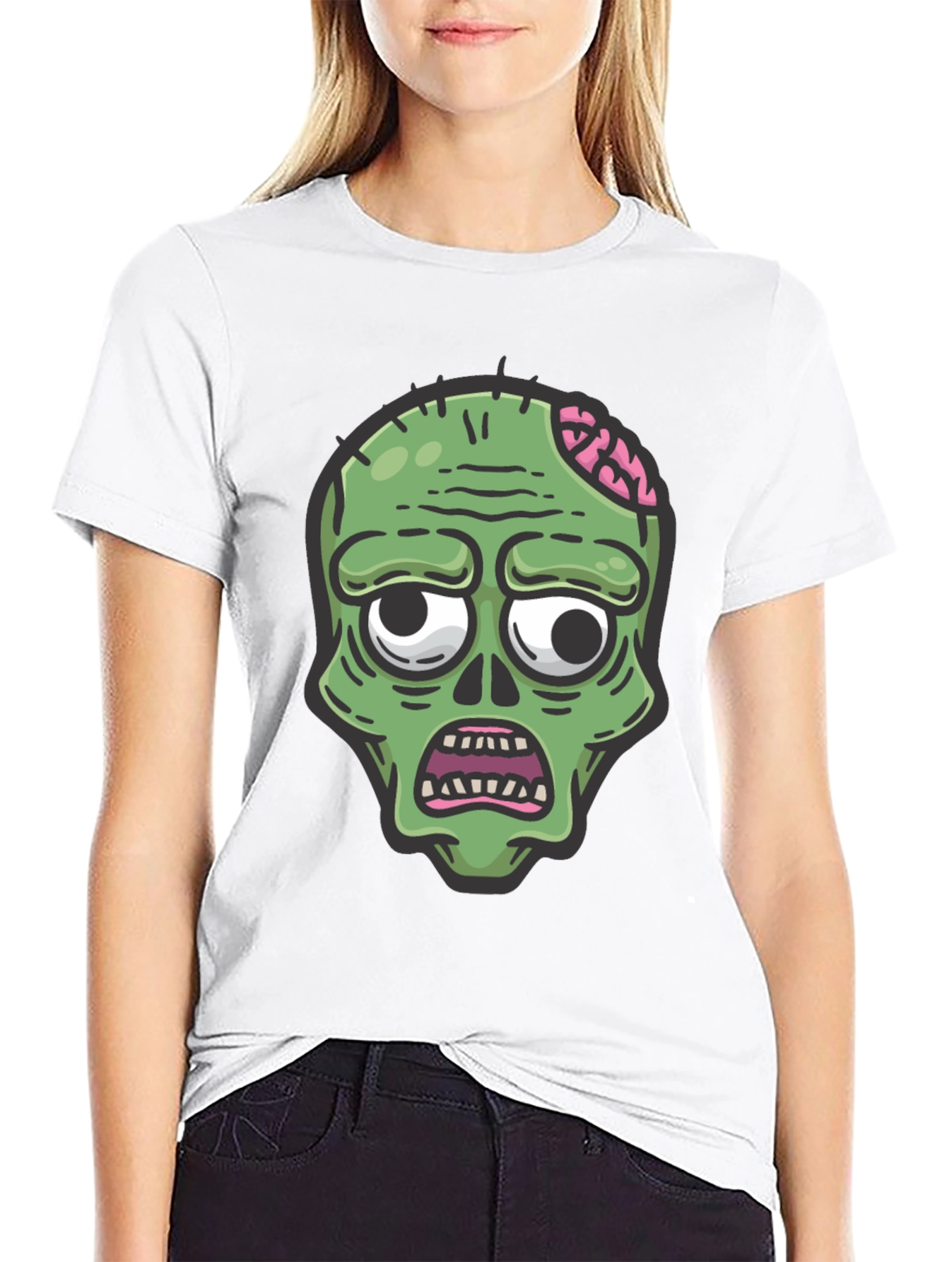 Zombie Graphic Tee - Halloween Mens Black T-Shirt