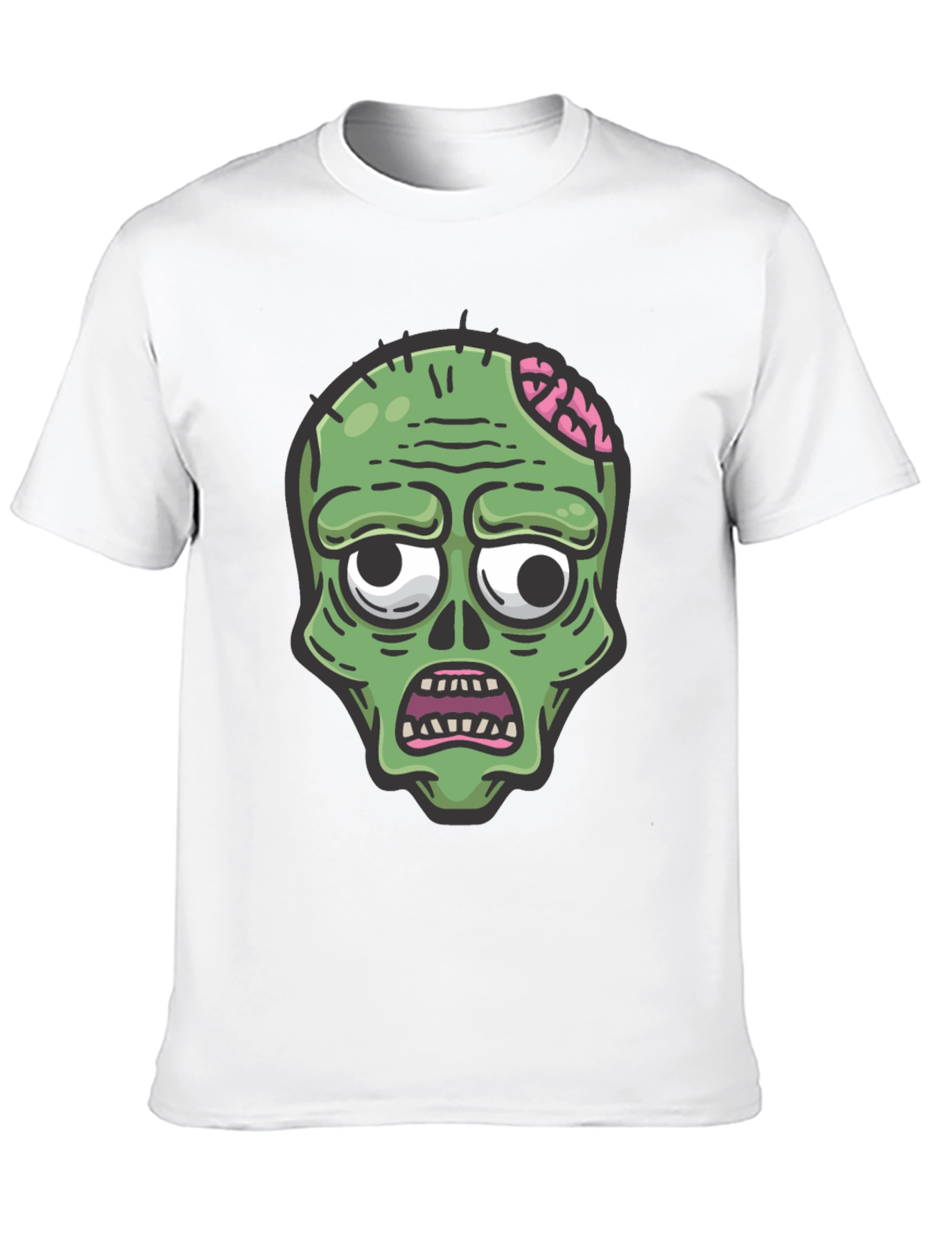 Zombie Graphic Tee - Halloween Mens Black T-Shirt