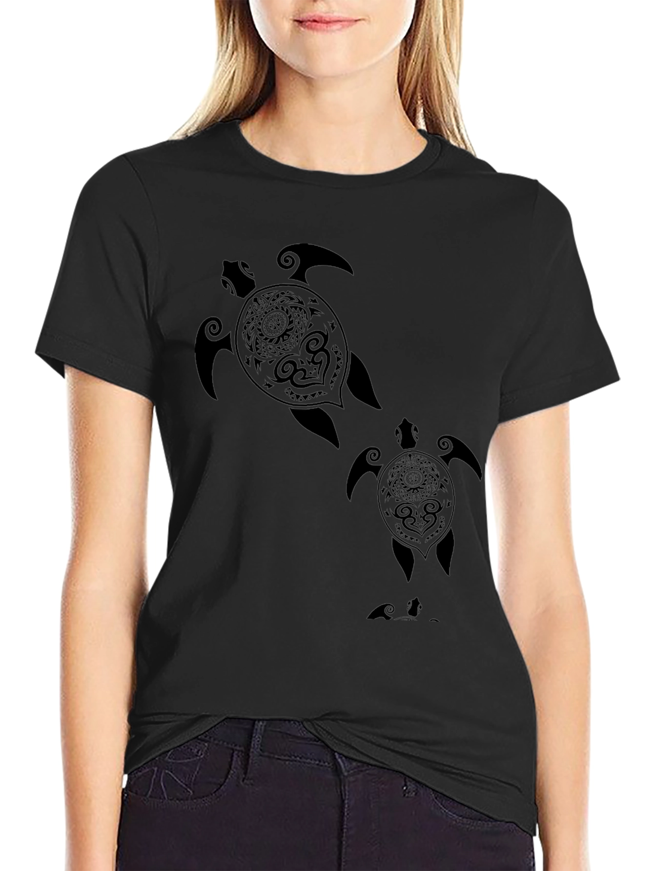 Black Turtle Graphic Tee - Stylish Mens T-Shirt