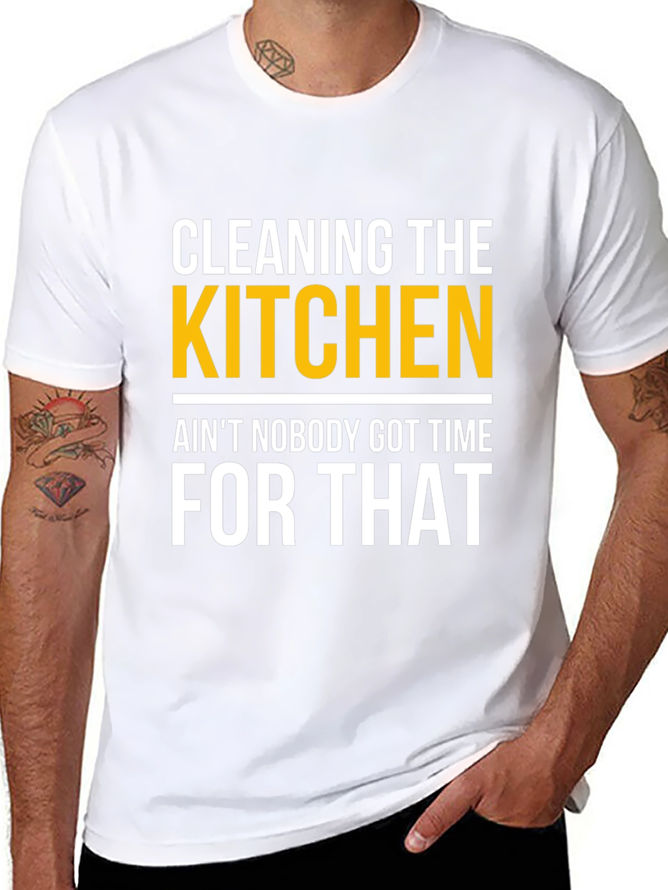 Funny Cleaning the Kitchen T-Shirt - Novelty Graphic Tee