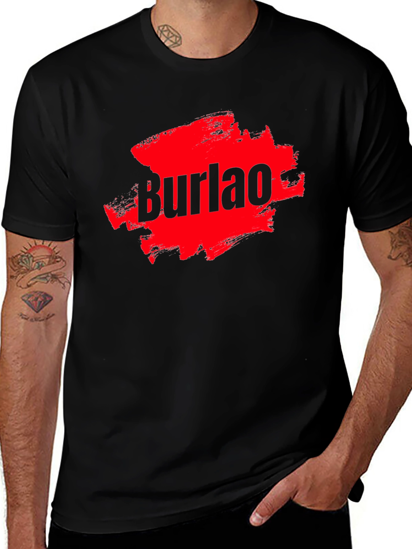 Burlao Graphic Tee - Stylish Mens Black T-Shirt