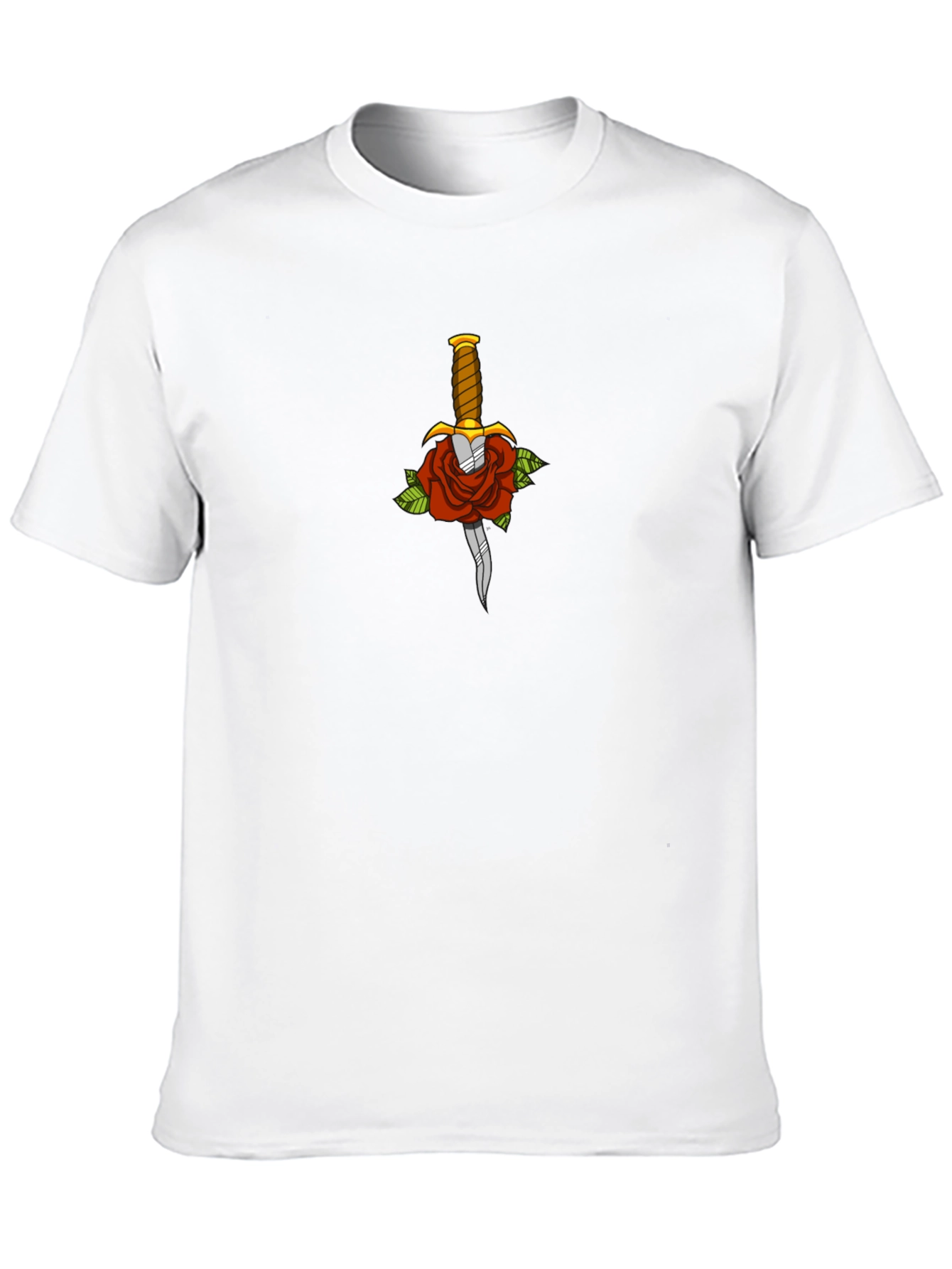 Rose & Dagger Graphic Tee - Edgy Style