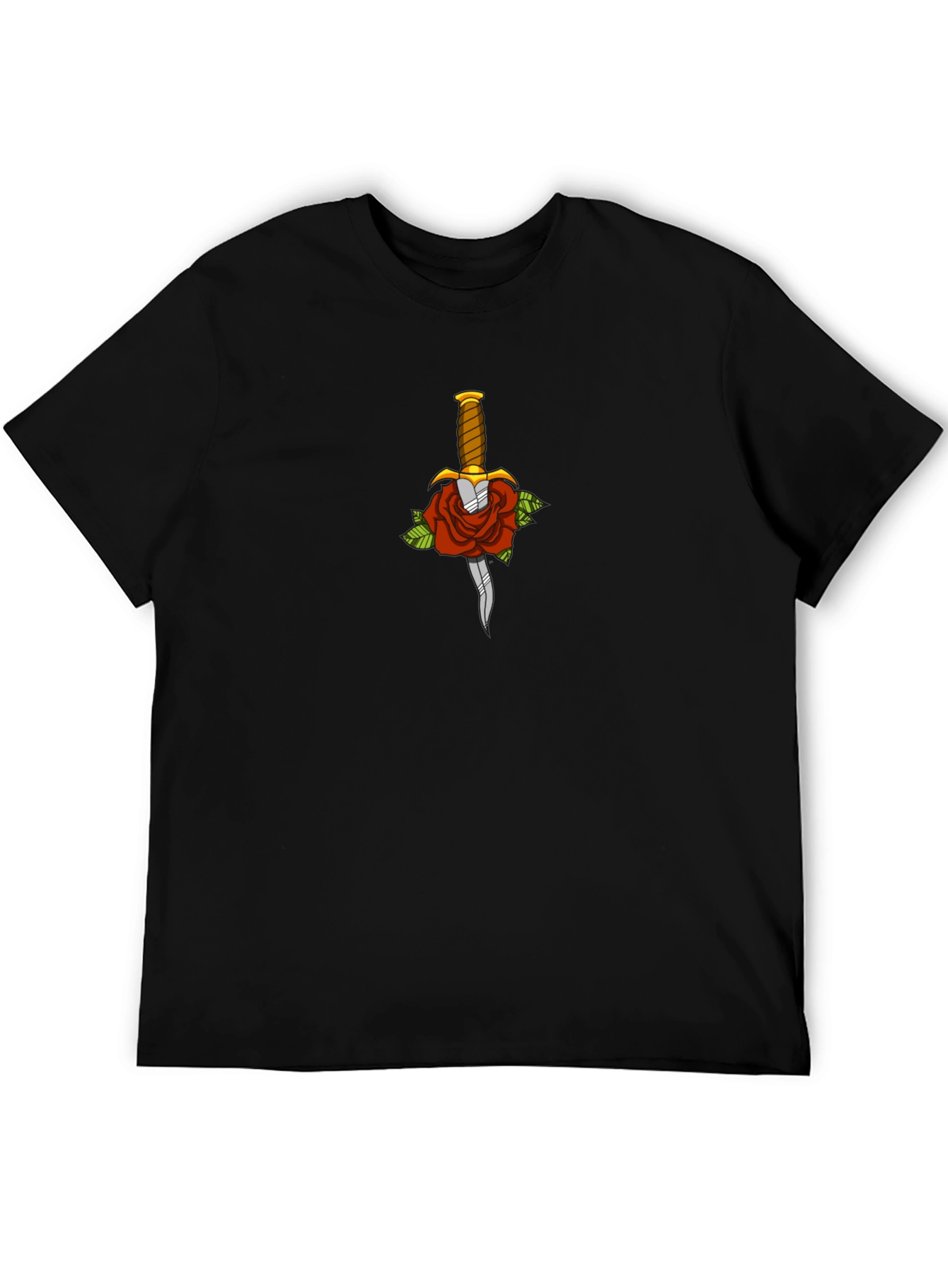 Rose & Dagger Graphic Tee - Edgy Style
