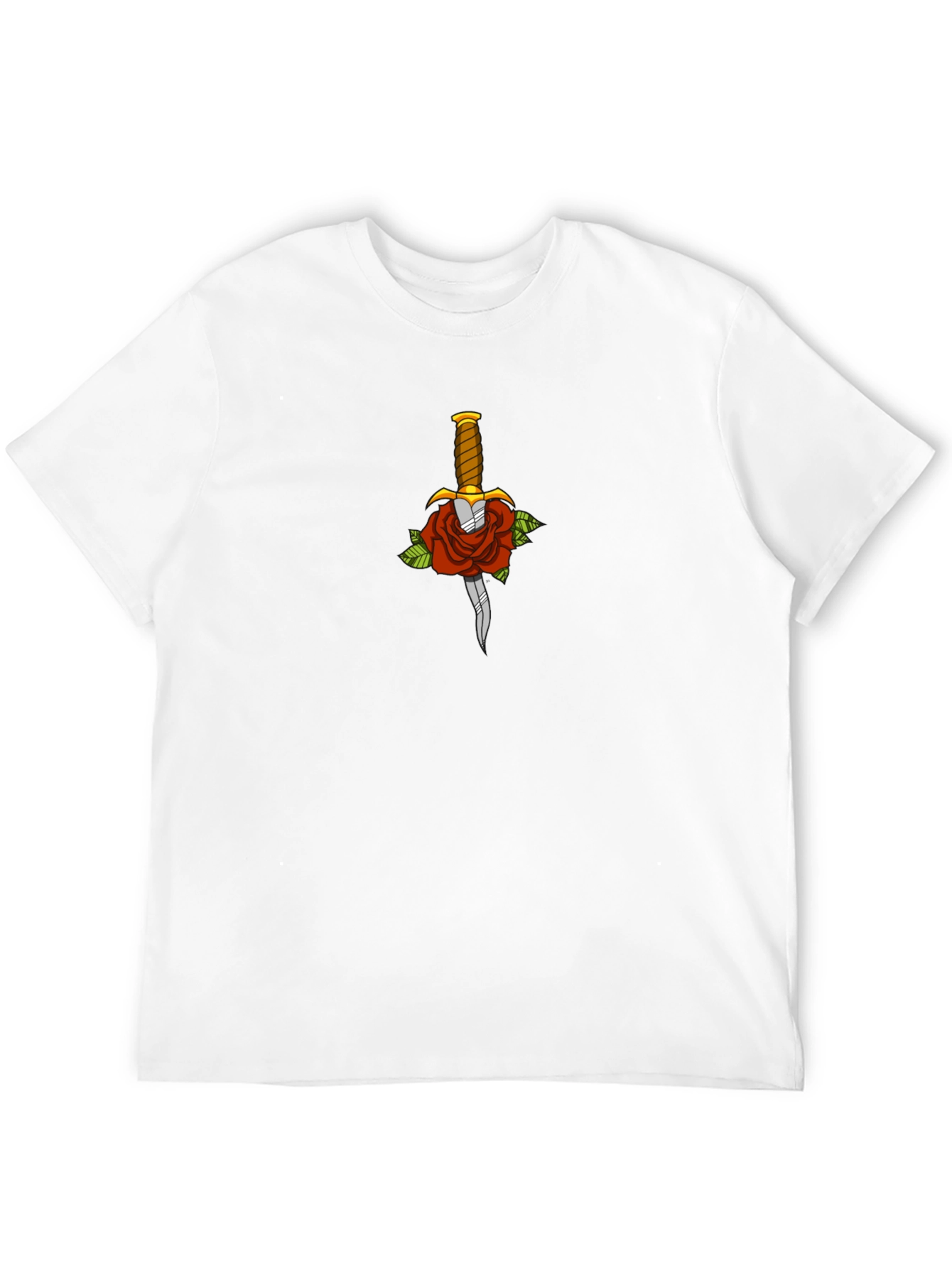 Rose & Dagger Graphic Tee - Edgy Style