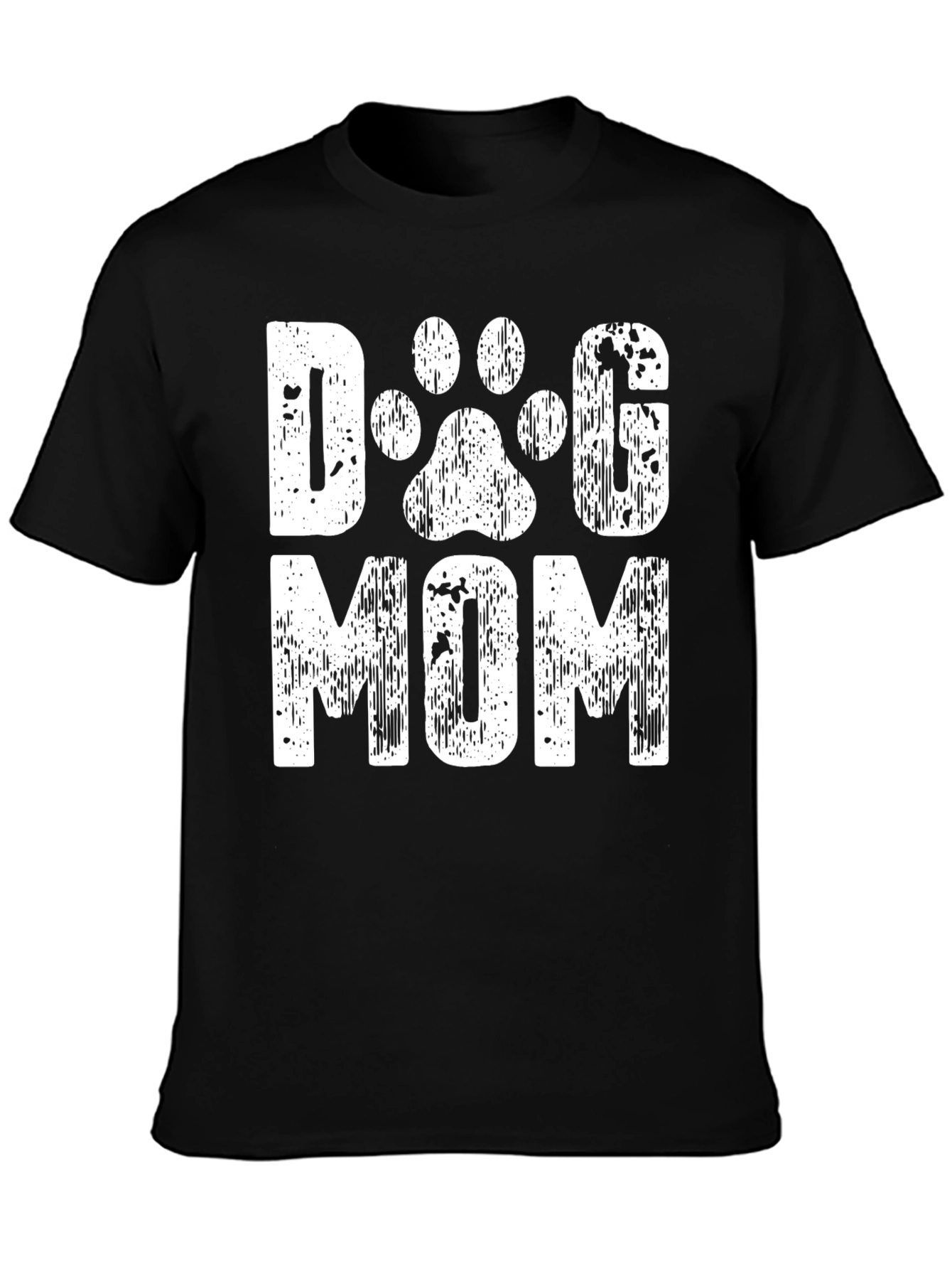 Dog Mom Graphic T-Shirt - Black