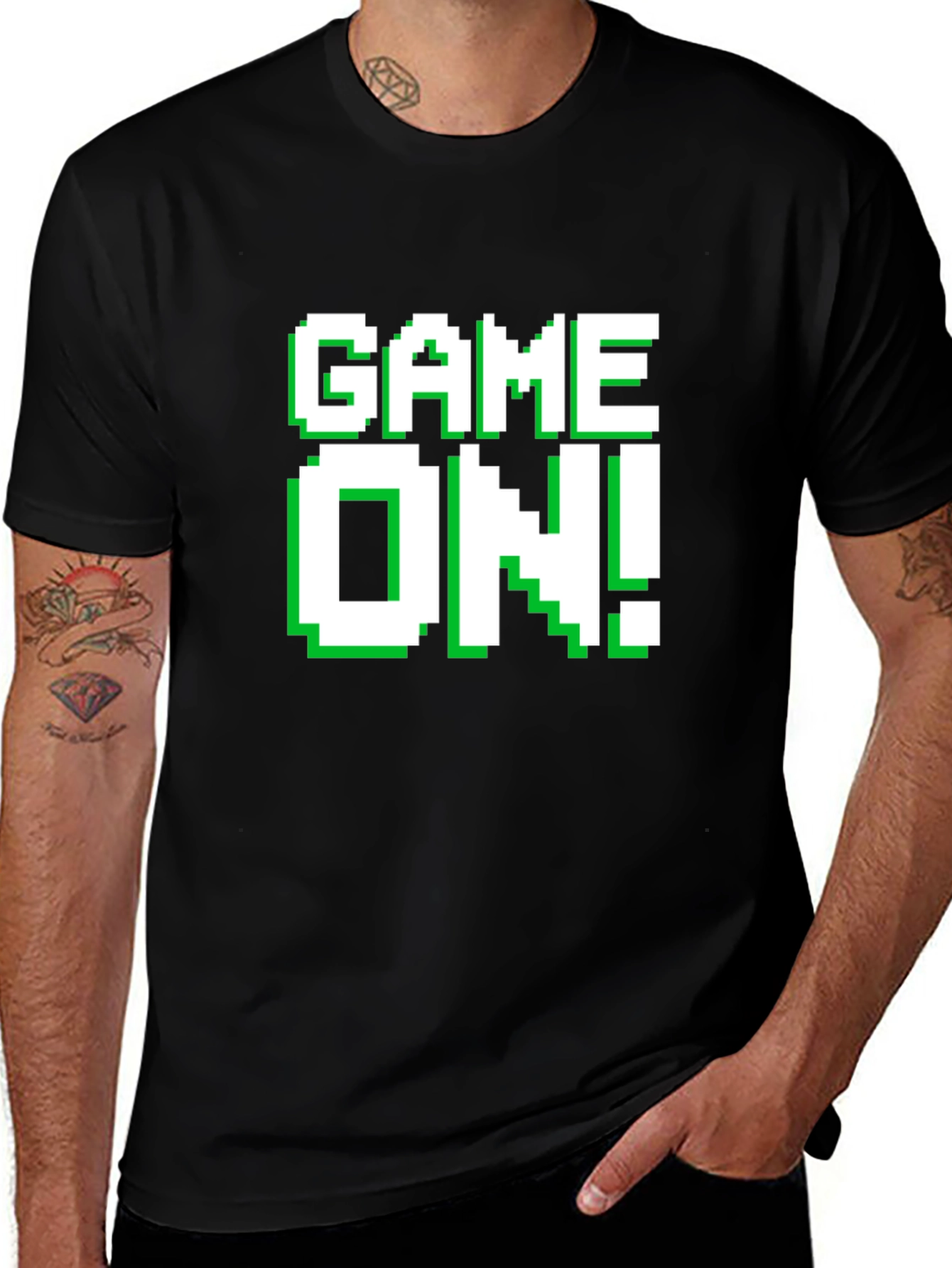 Game On! Graphic Tee - Retro Pixel Gamer T-Shirt