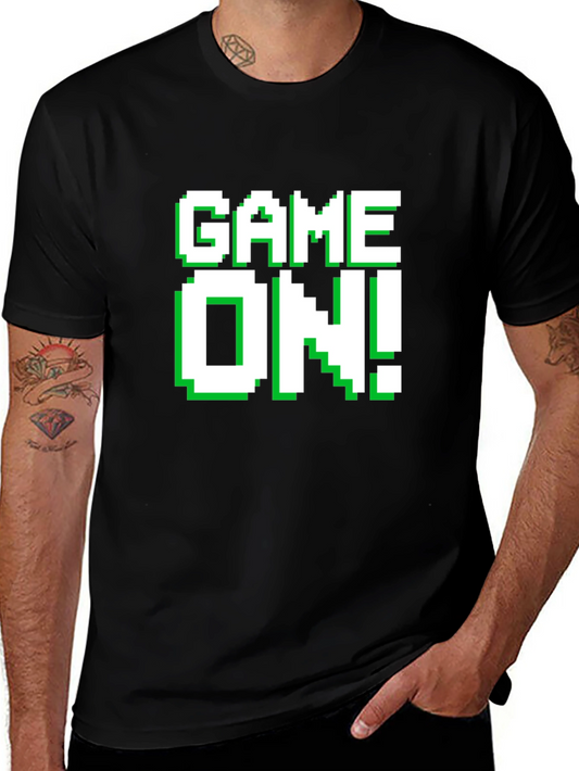 Game On! Graphic Tee - Retro Pixel Gamer T-Shirt