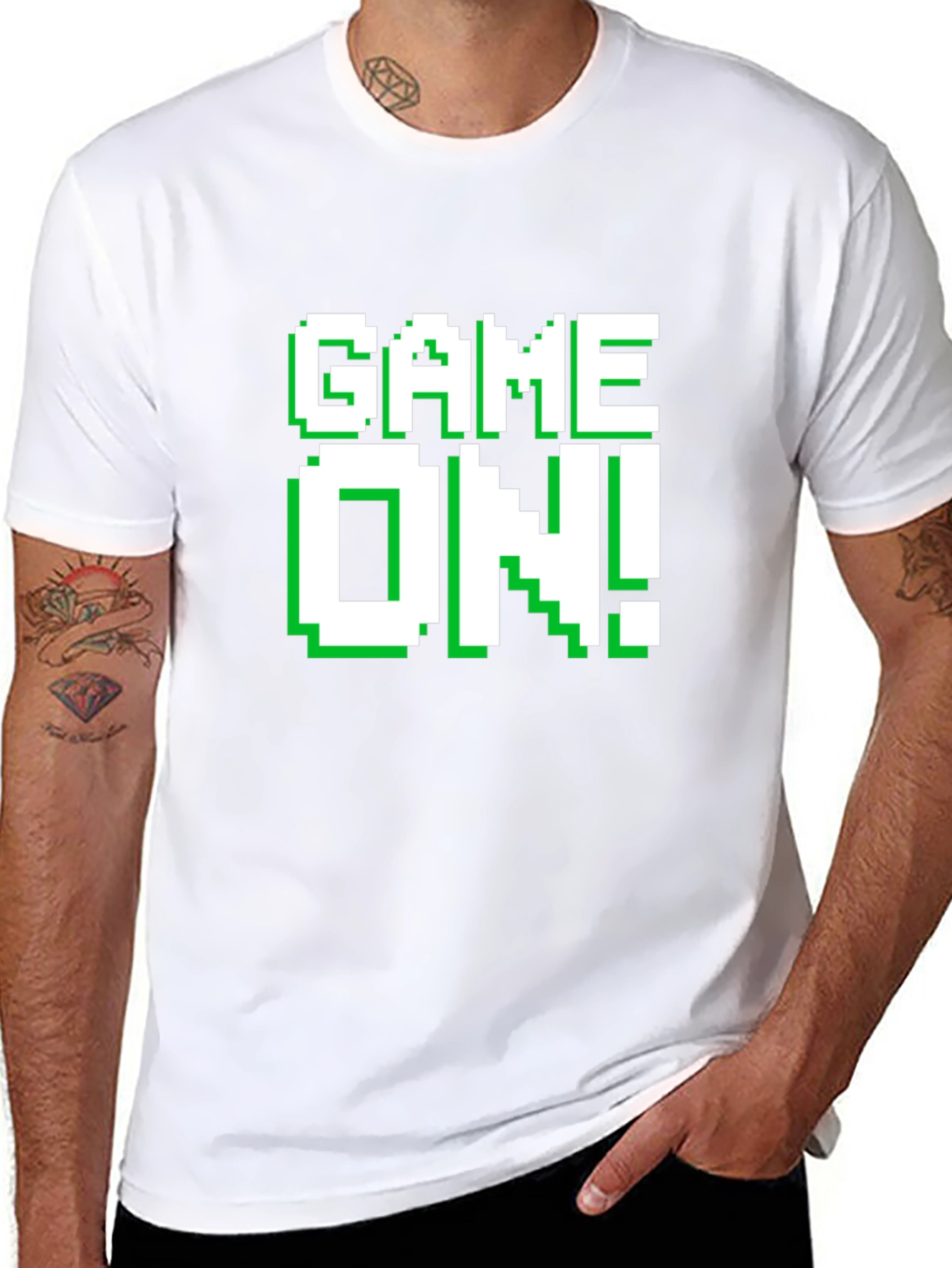 Game On! Graphic Tee - Retro Pixel Gamer T-Shirt