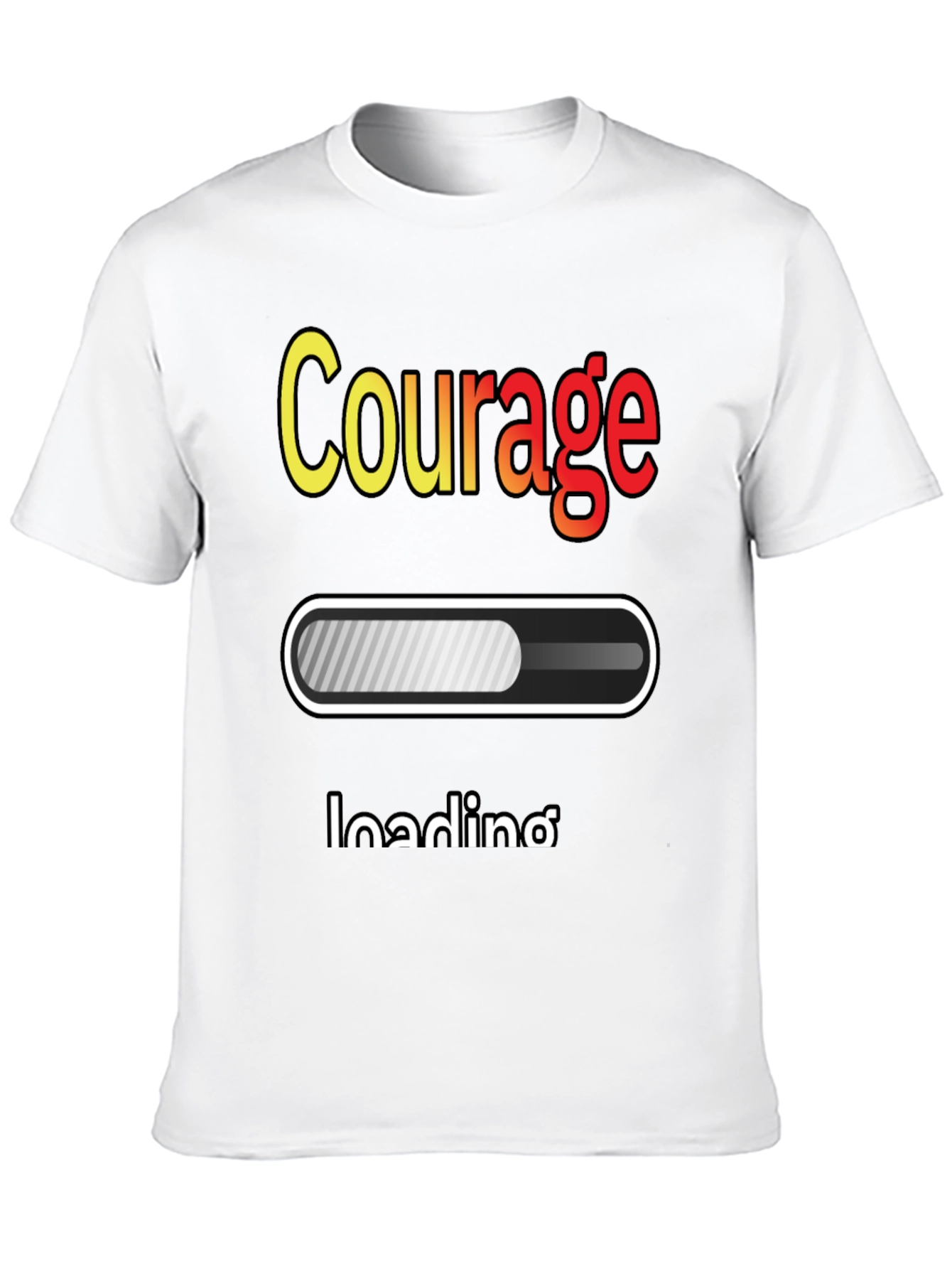 Courage Loading Graphic T-Shirt - Black