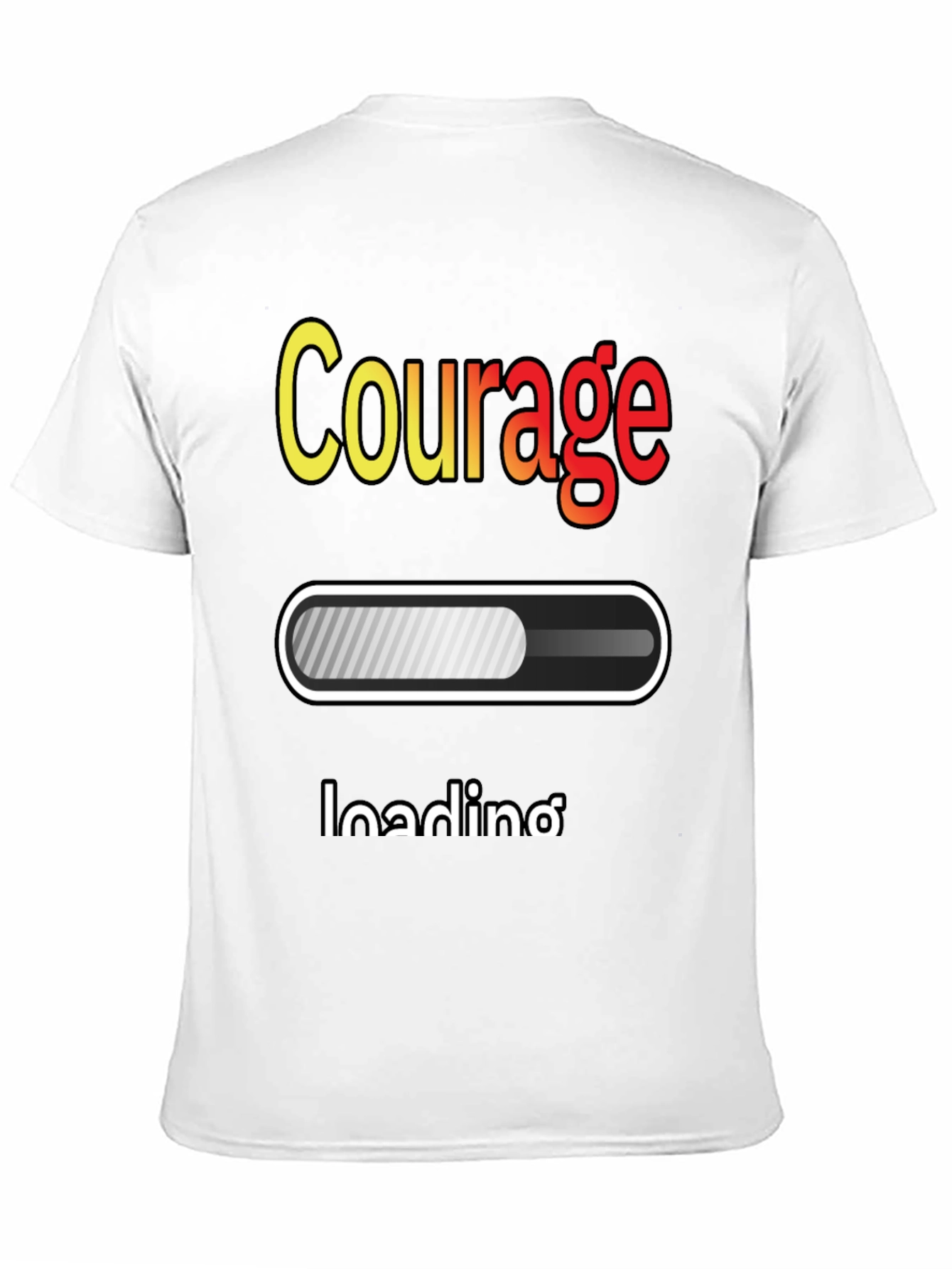 Courage Loading Graphic T-Shirt - Black
