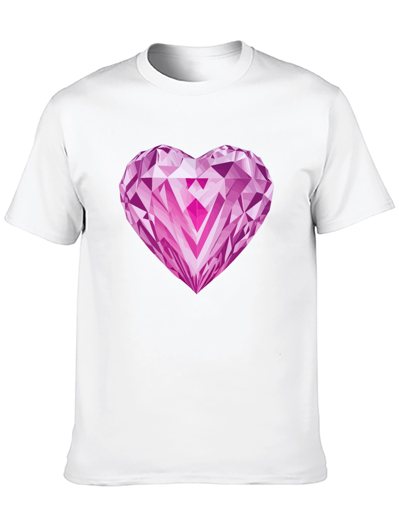Heart Diamond Graphic Tee - Stylish Black T-Shirt