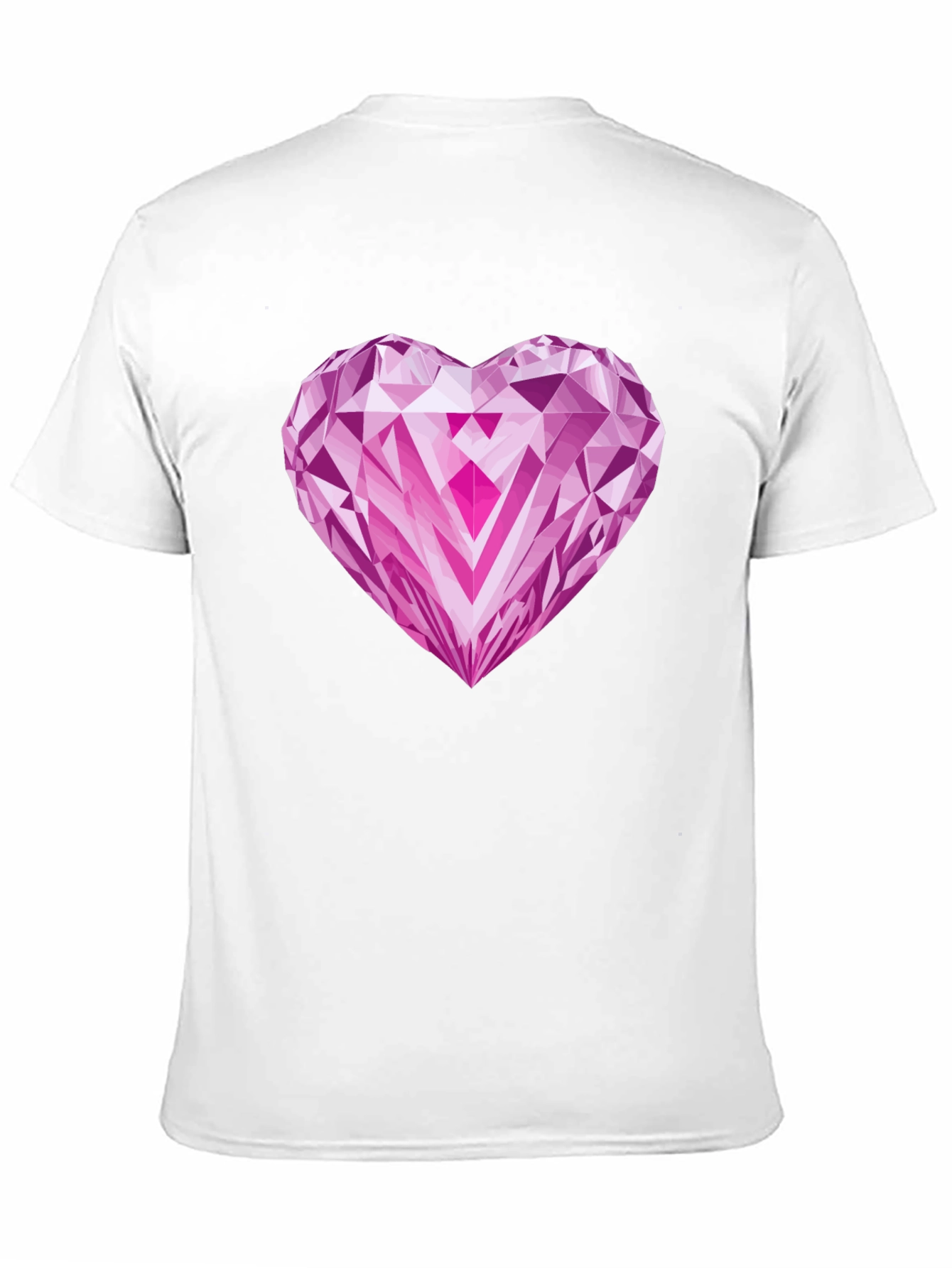 Heart Diamond Graphic Tee - Stylish Black T-Shirt