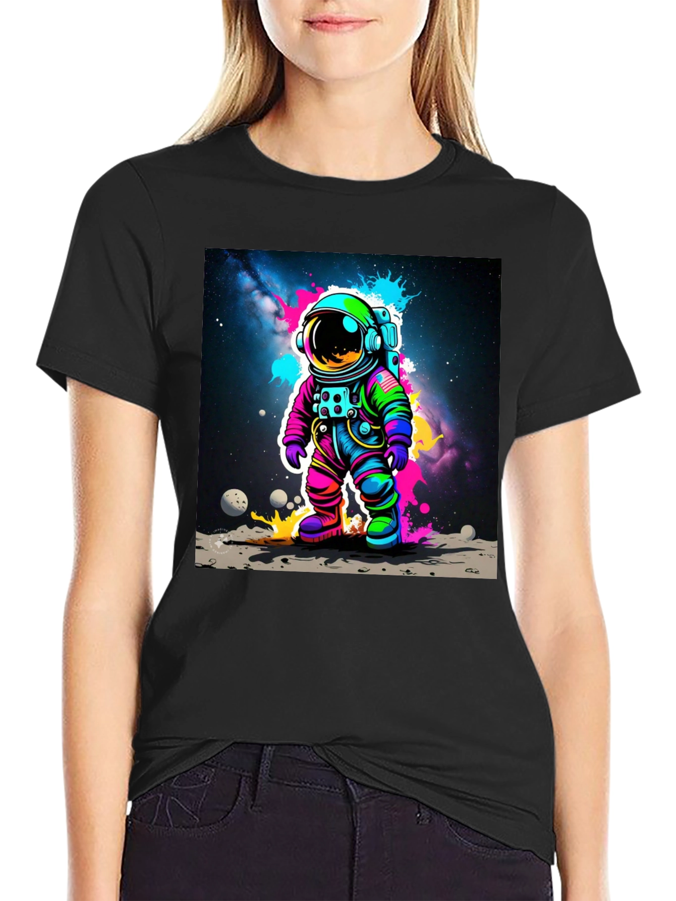 Colorful Astronaut Graphic T-Shirt