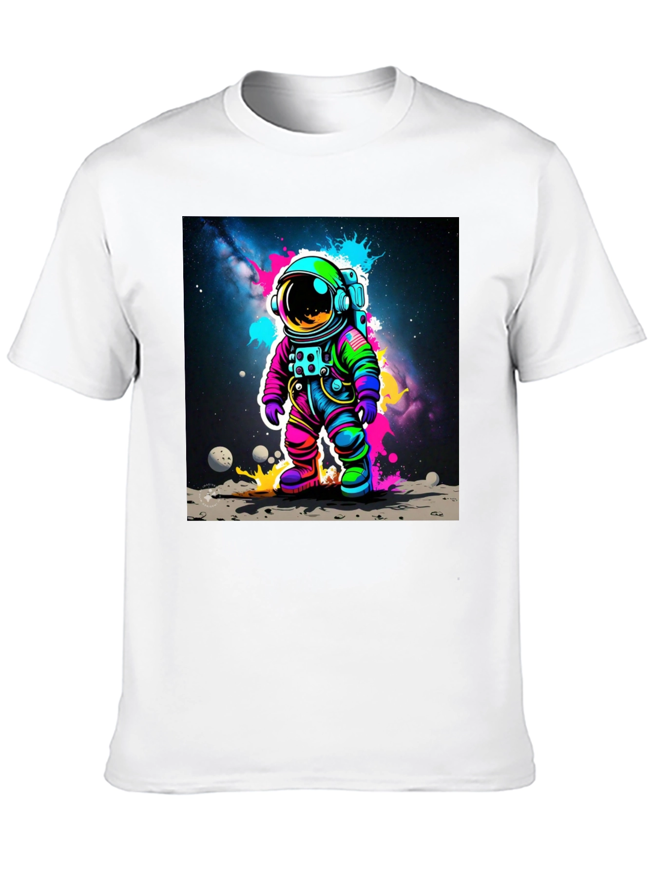 Colorful Astronaut Graphic T-Shirt