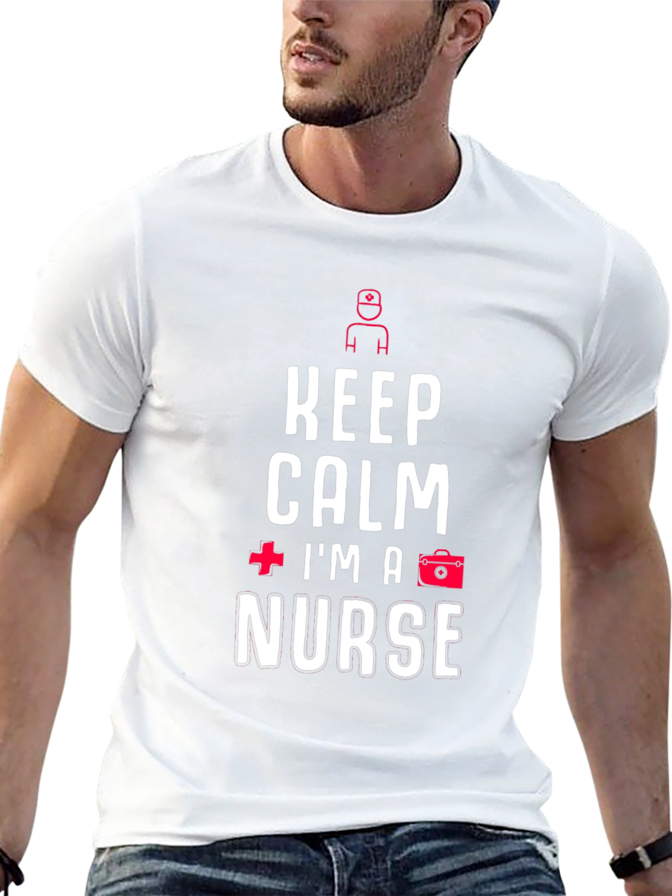 Keep Calm Im A Nurse T-Shirt Black Cotton Tee