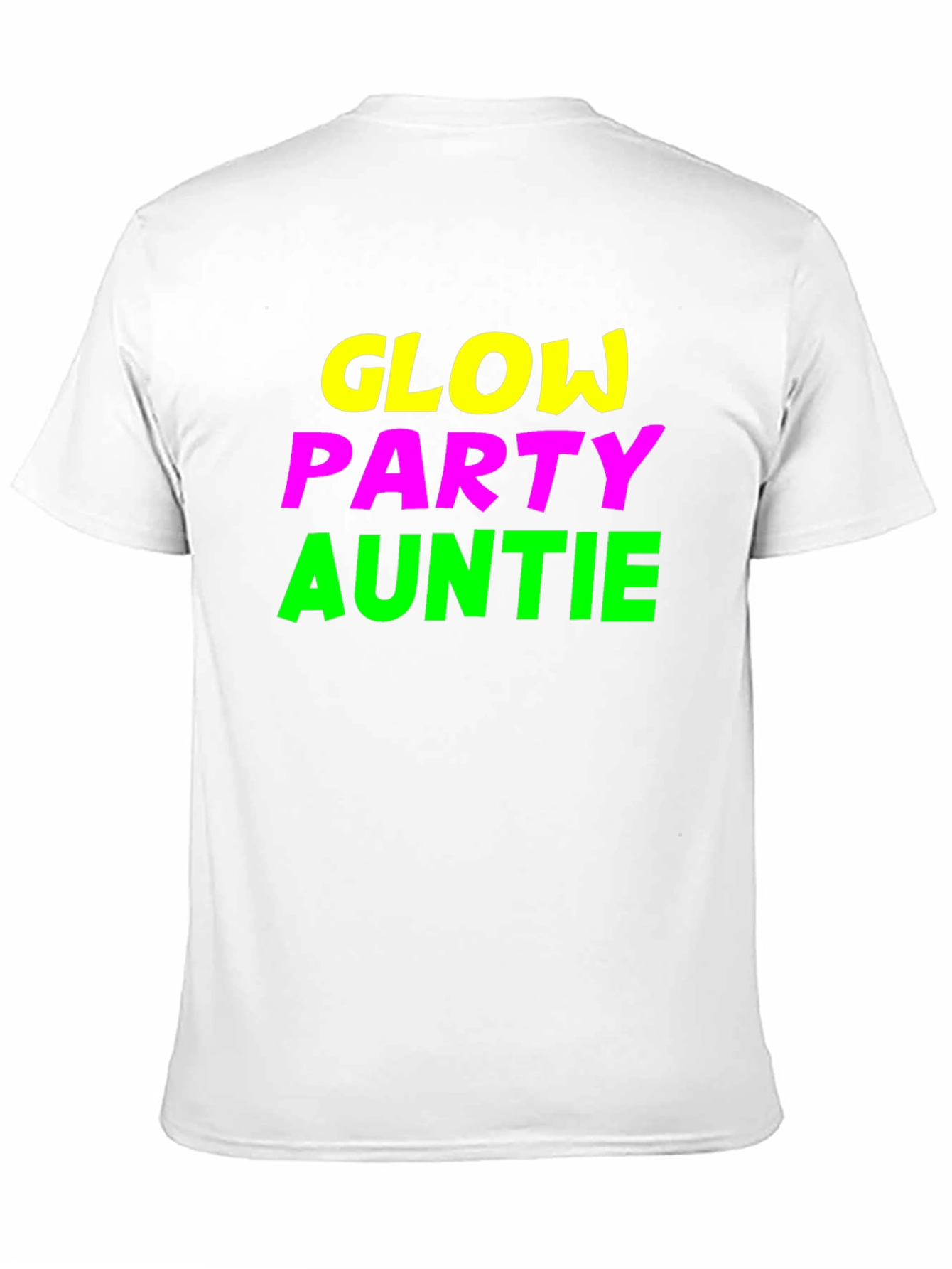 Glow Party Auntie Black Graphic Tee