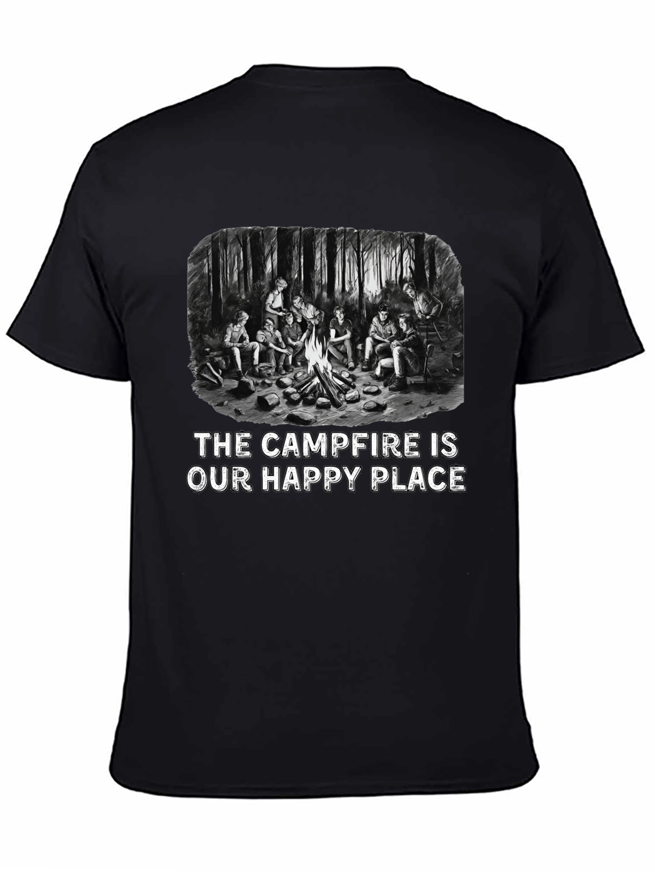 Campfire Happy Place Graphic T-Shirt