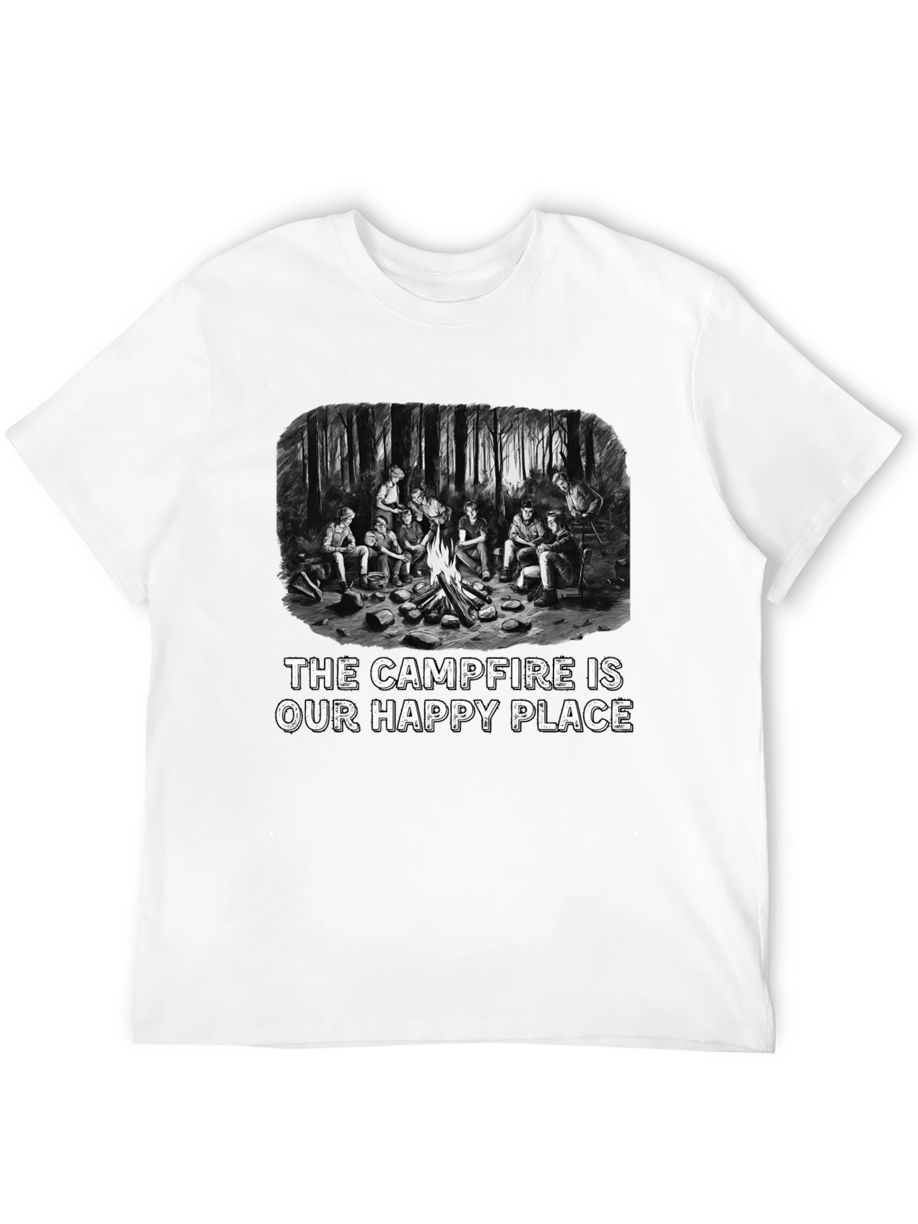 Campfire Happy Place Graphic T-Shirt