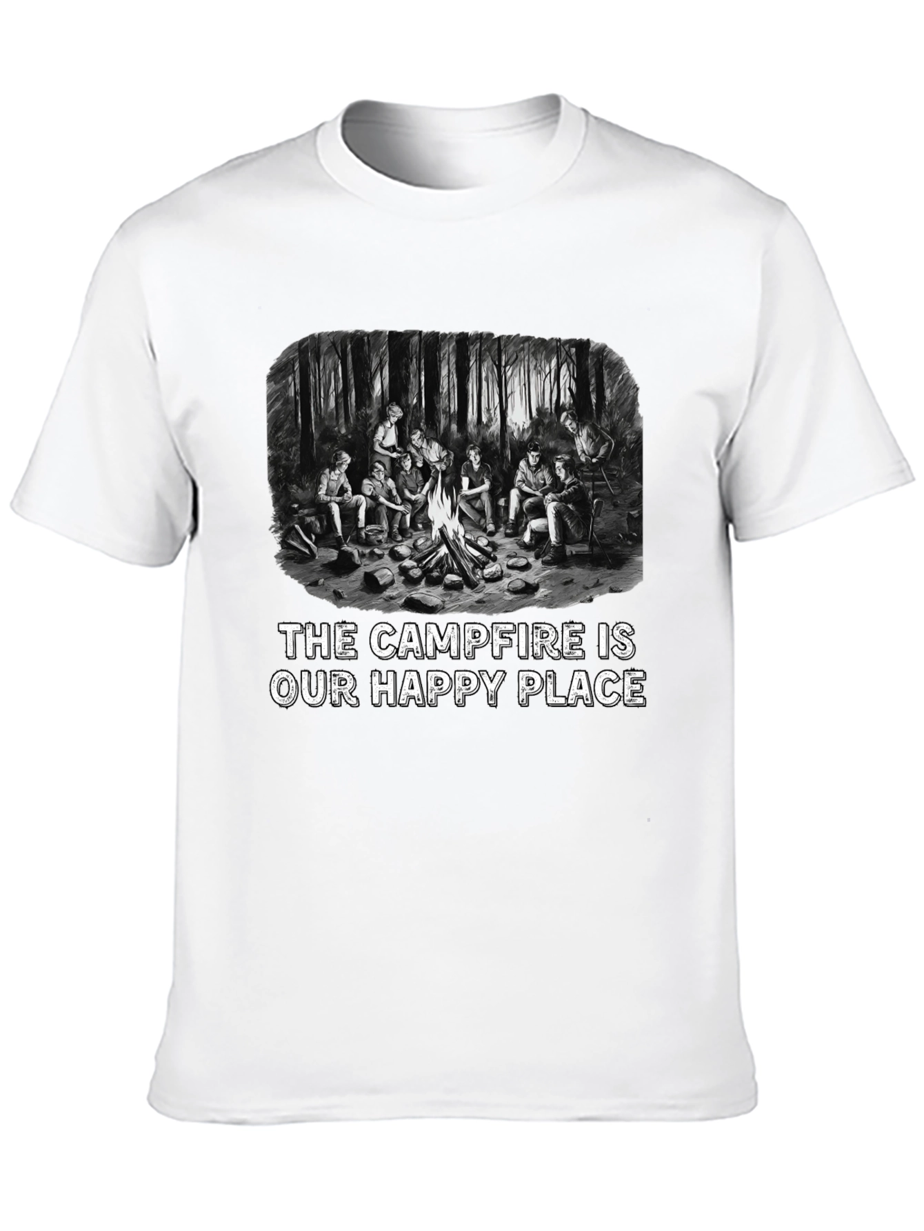 Campfire Happy Place Graphic T-Shirt