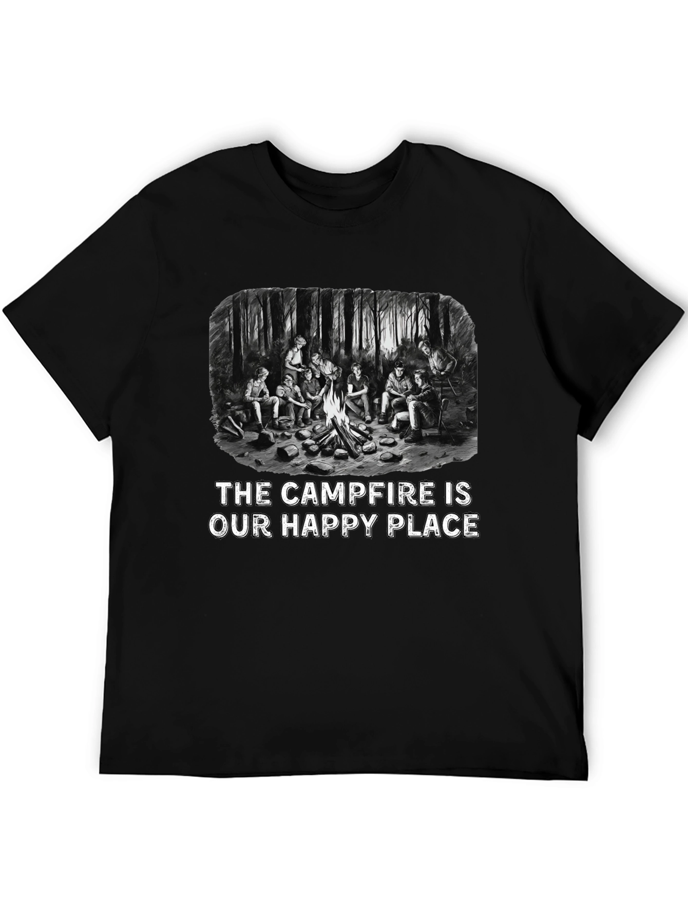 Campfire Happy Place Graphic T-Shirt