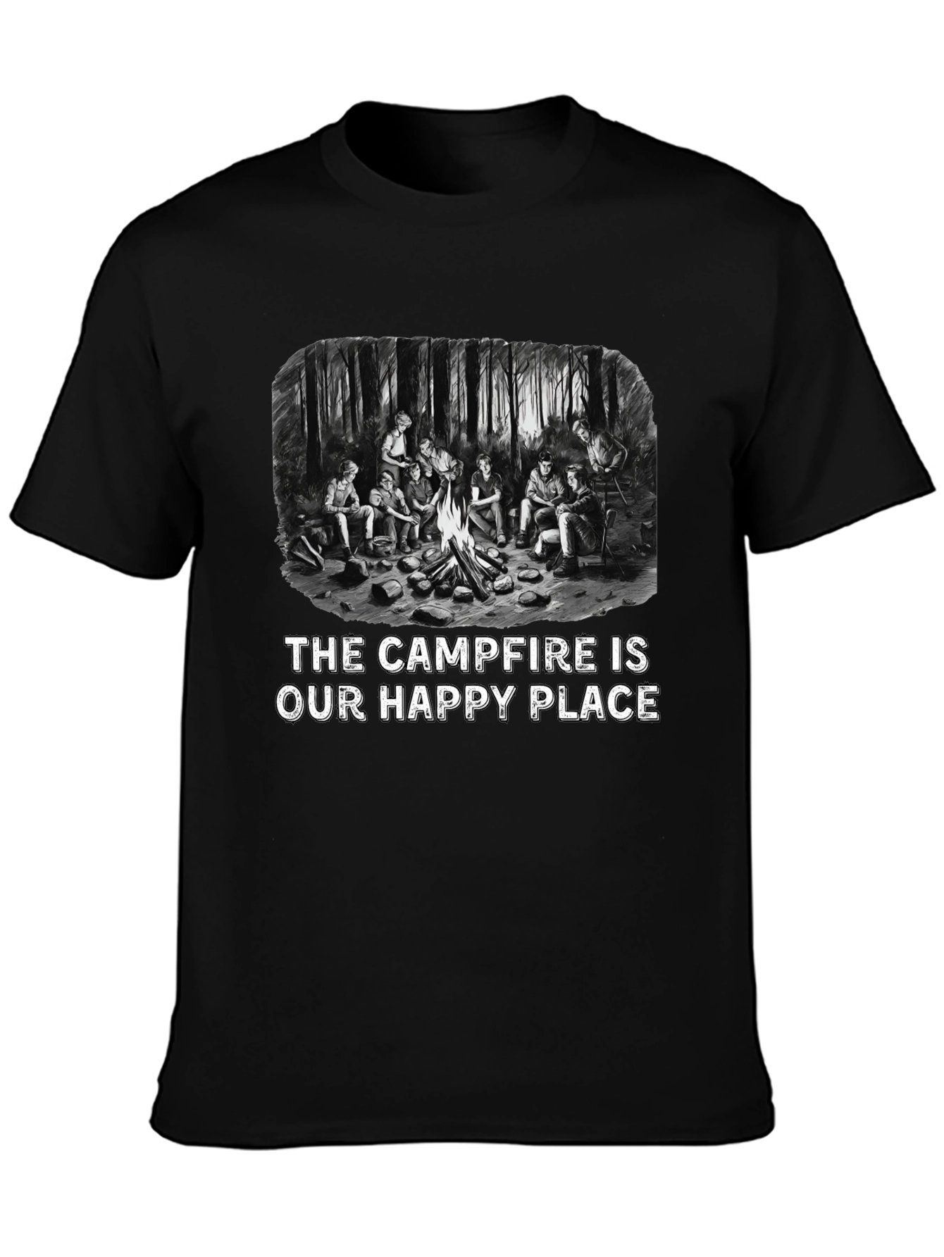 Campfire Happy Place Graphic T-Shirt
