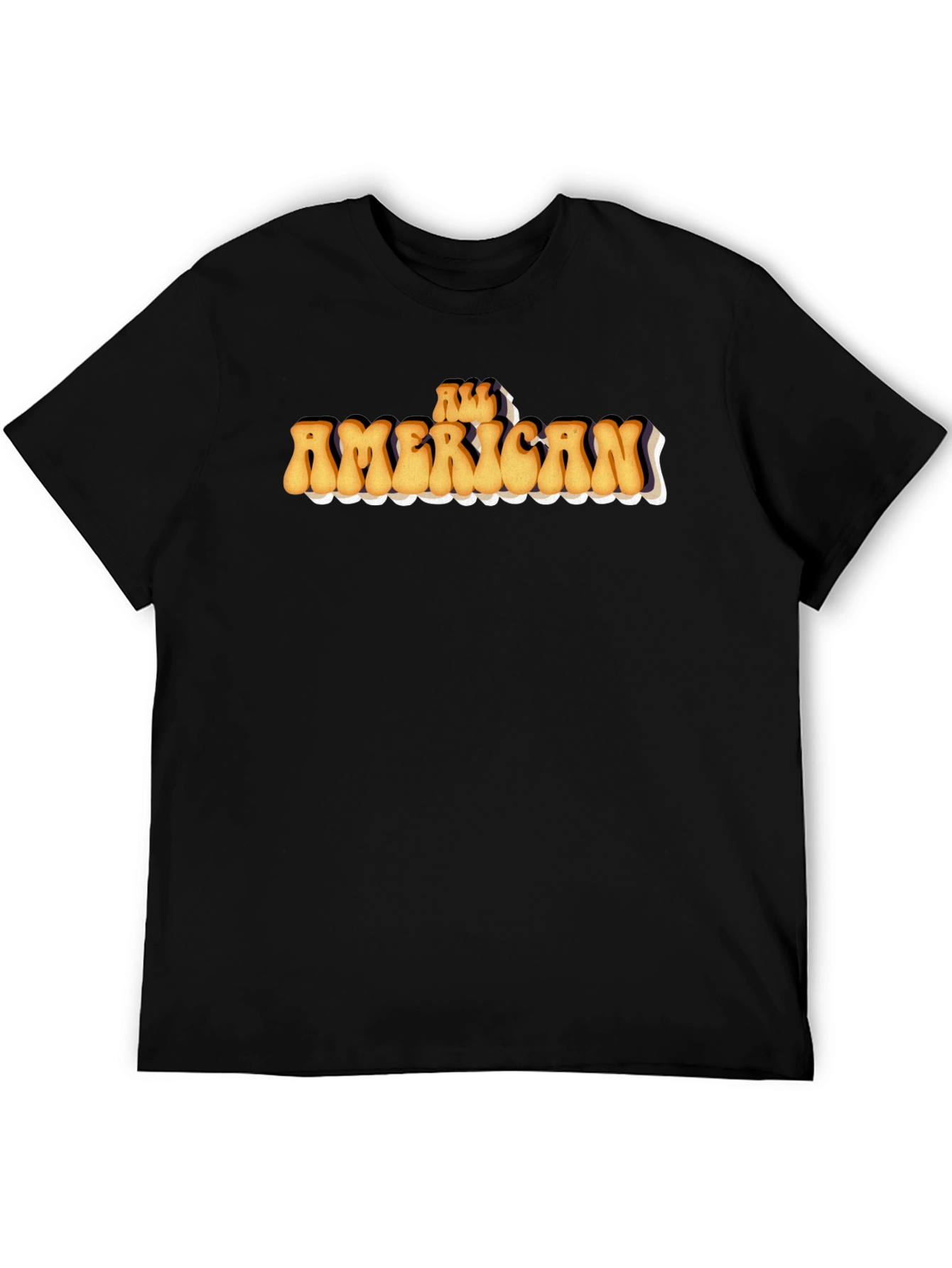 All American Retro Graphic Tee - Black