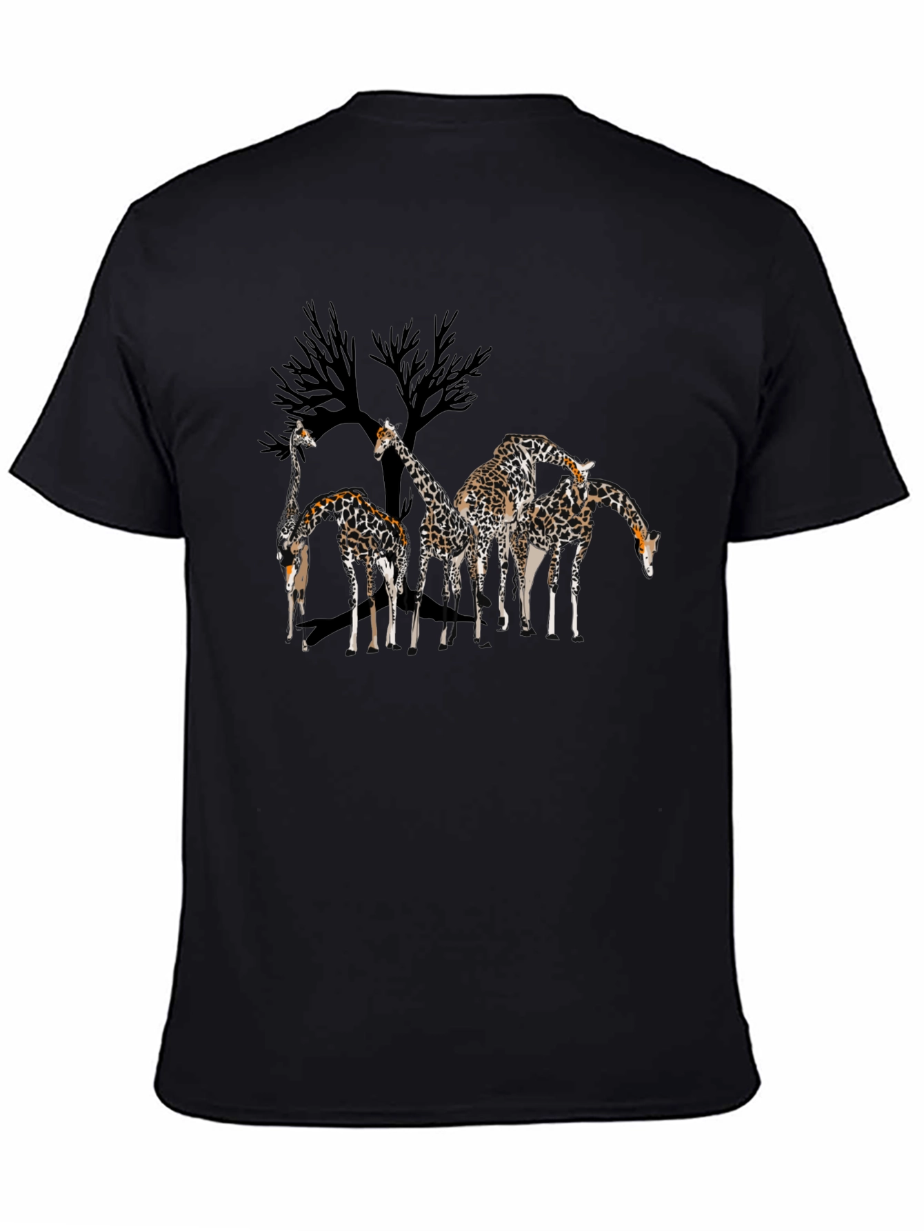 Giraffe Silhouette Graphic T-Shirt