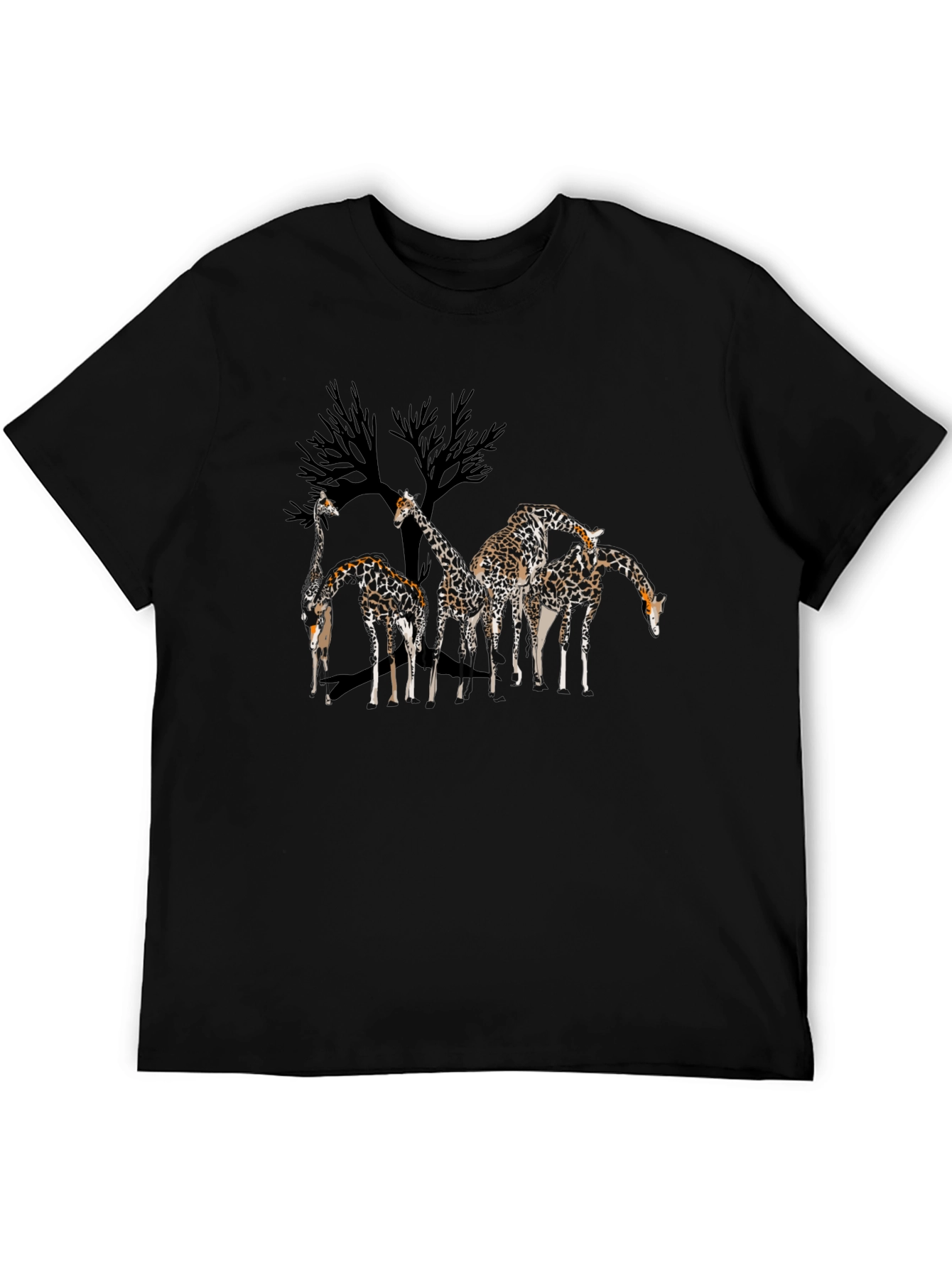 Giraffe Silhouette Graphic T-Shirt